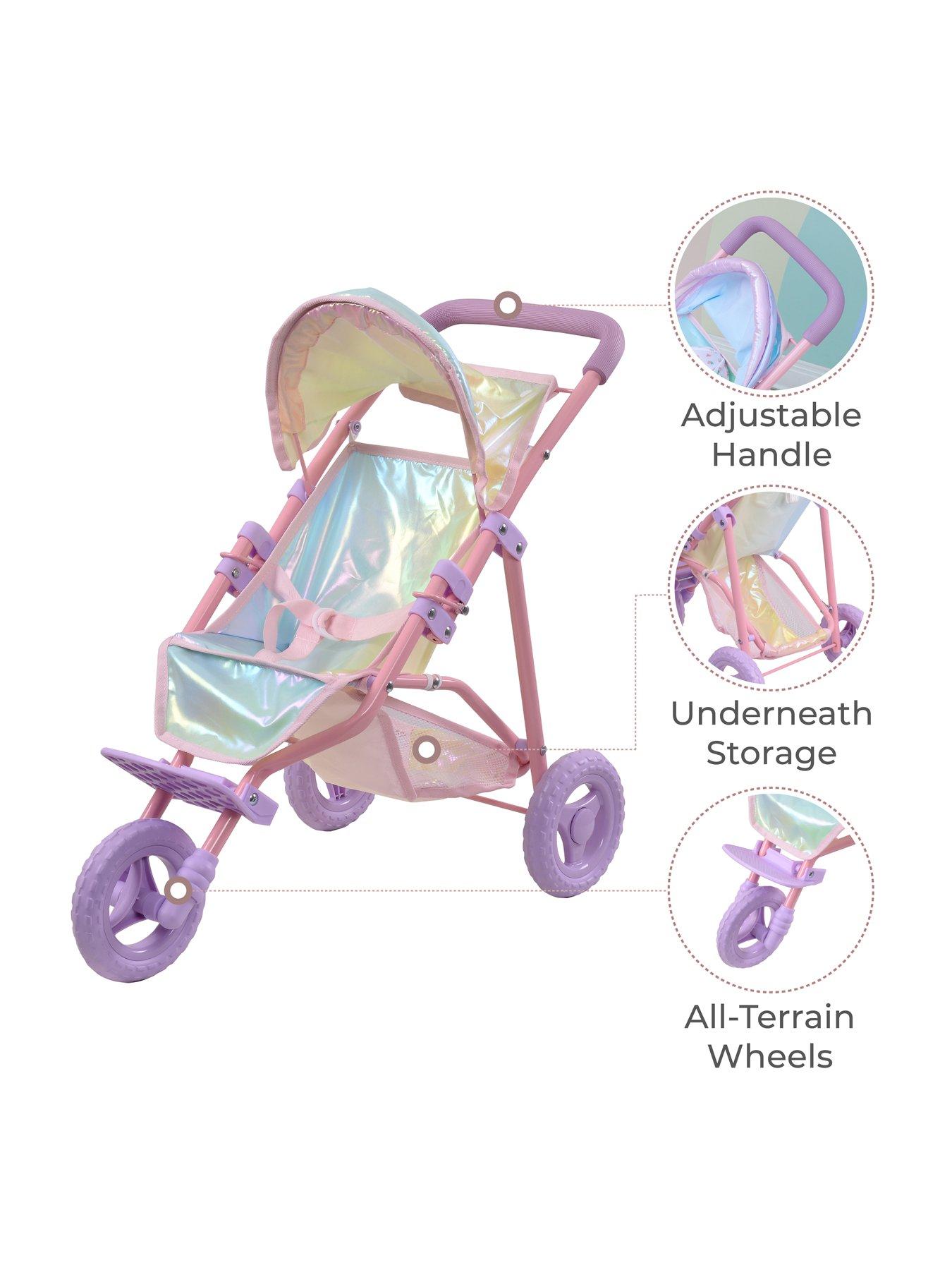 teamson-kids-olivias-little-world-magical-dreamland-baby-doll-jogging-stroller-iridescent-colorback