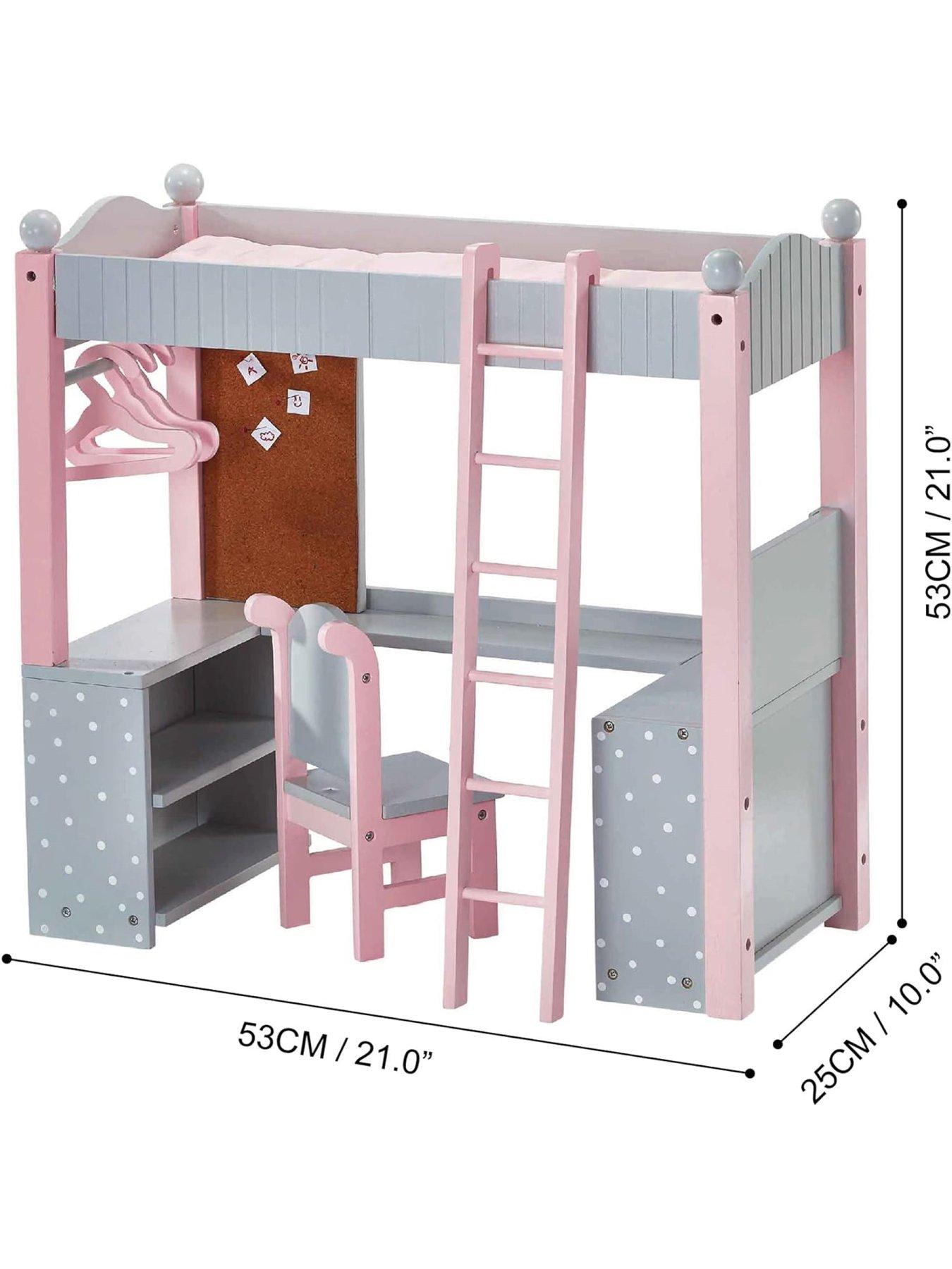 teamson-kids-olivias-little-world-polka-dots-princess-18-doll-college-dorm-double-bunk-desk-greyoutfit