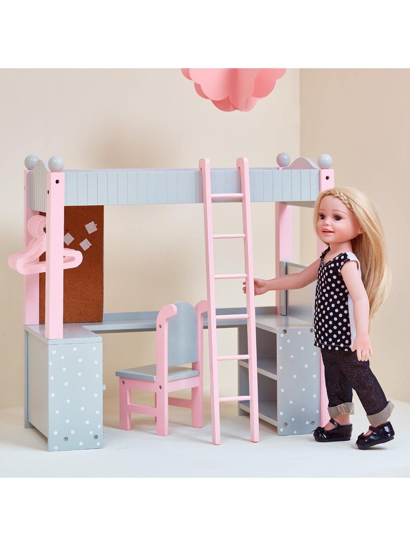 teamson-kids-olivias-little-world-polka-dots-princess-18-doll-college-dorm-double-bunk-desk-greydetail