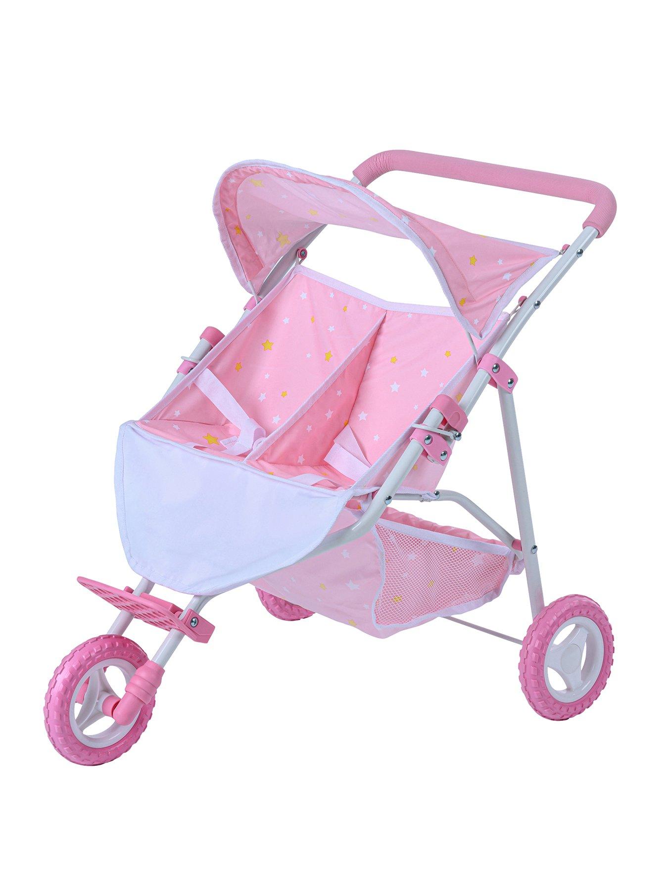 Teamson Kids Olivia s Little World Twinkle Stars Princess Baby Doll Twin Strollers Pink Very Ireland