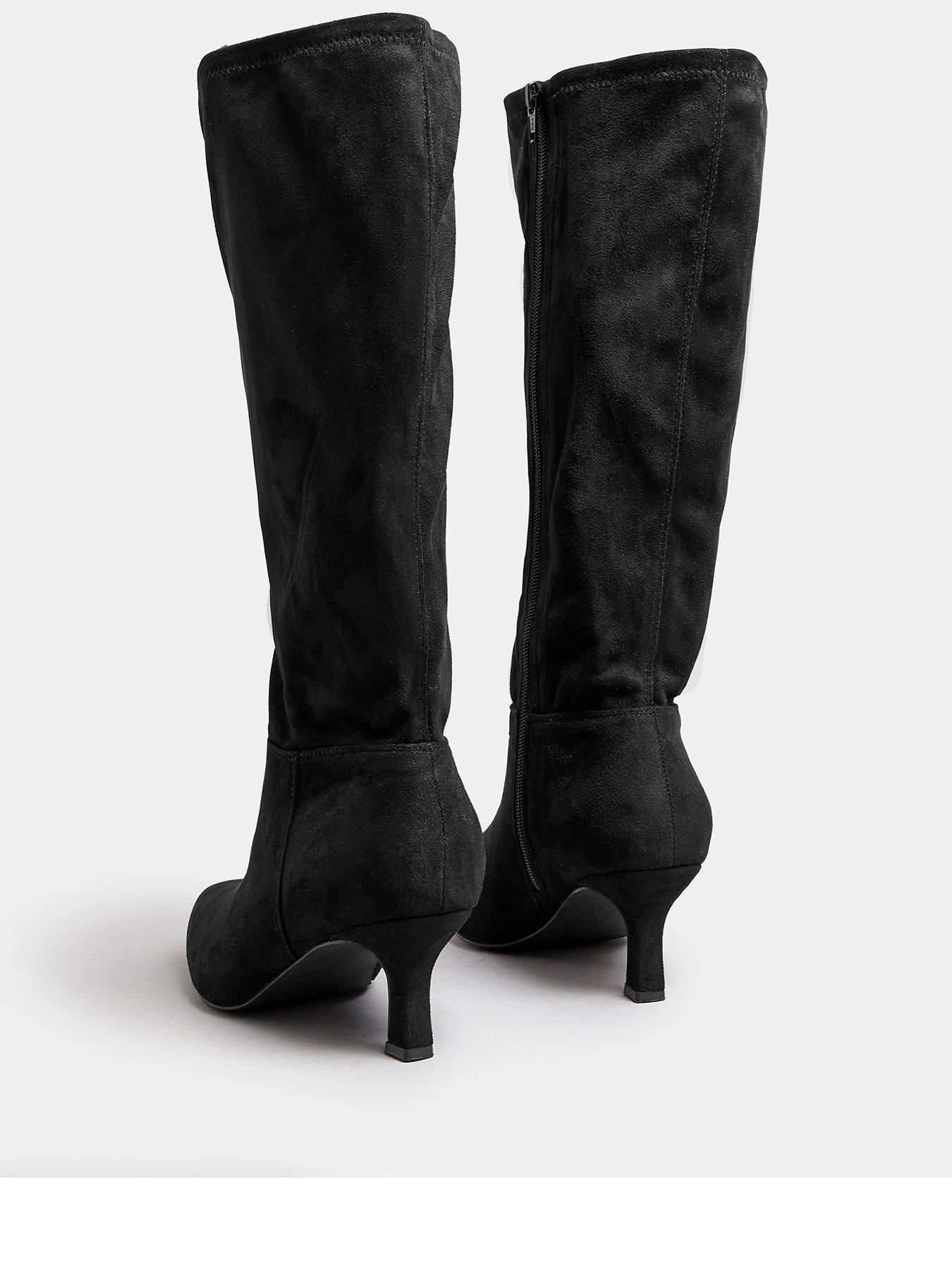 yours-extra-wide-fit-pointed-toe-knee-high-boots-blackback