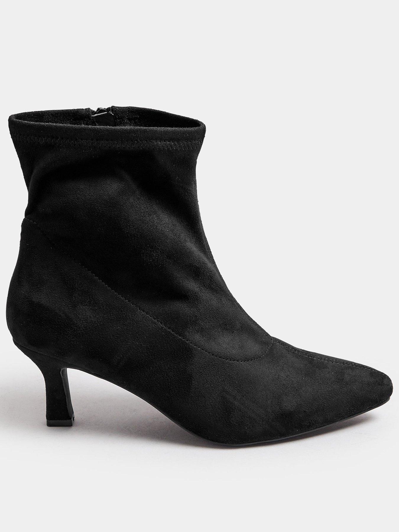 yours-extra-wide-fit-pointed-toe-heeled-ankle-boots-blackfront