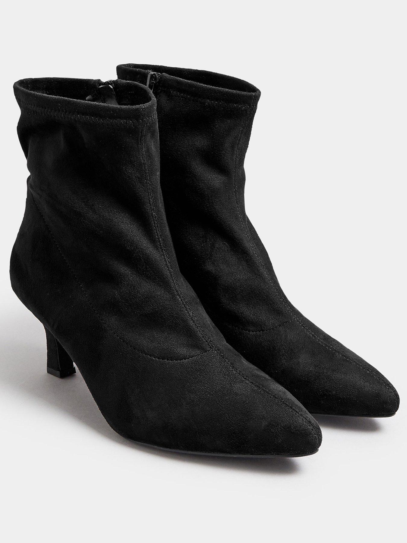 yours-extra-wide-fit-pointed-toe-heeled-ankle-boots-blackstillFront