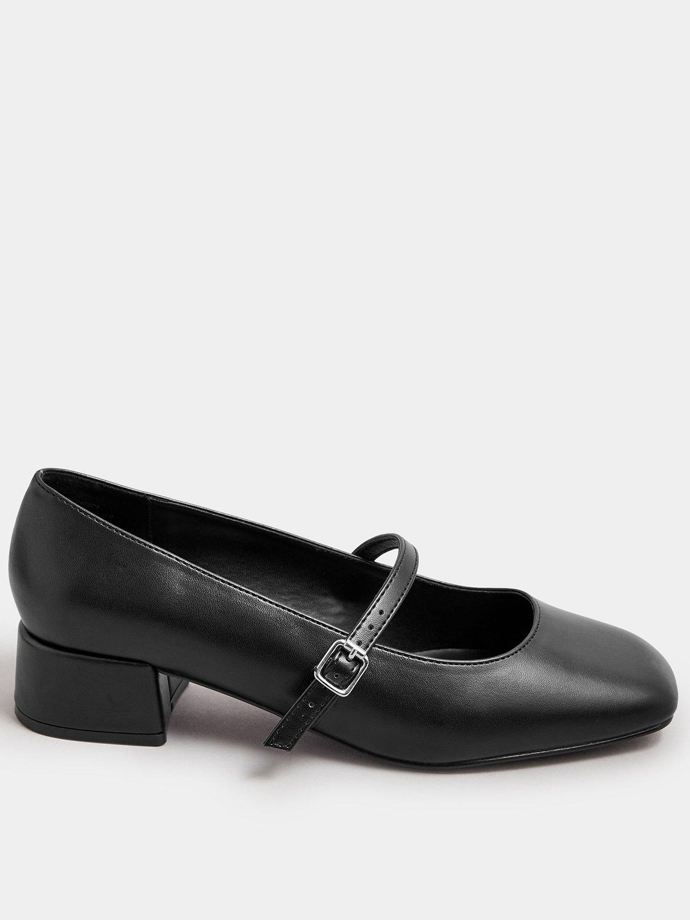 yours-extra-wide-fit-pu-block-heel-mary-jane-blackfront