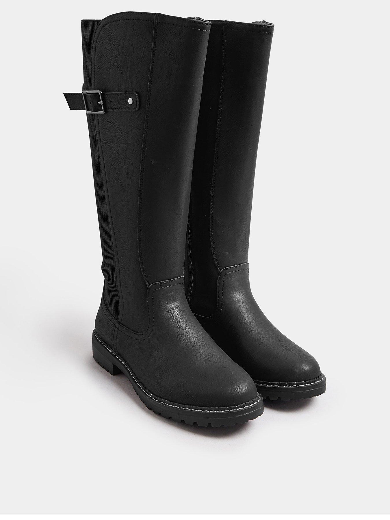 yours-faux-leather-stretch-knee-high-boots-in-extra-wide-eee-fit-blackstillFront