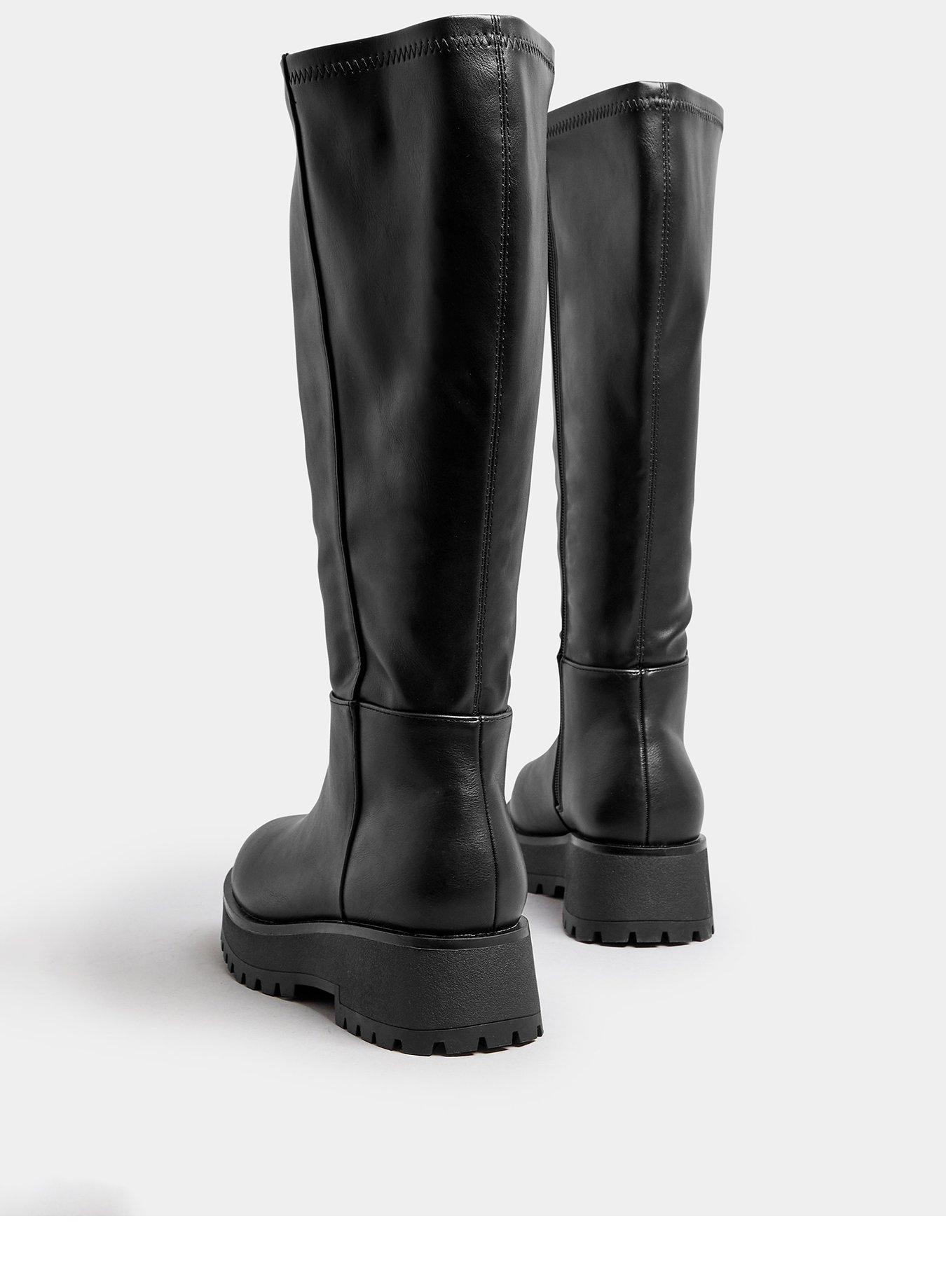 yours-extra-wide-fit-wedge-knee-high-boots-blackback