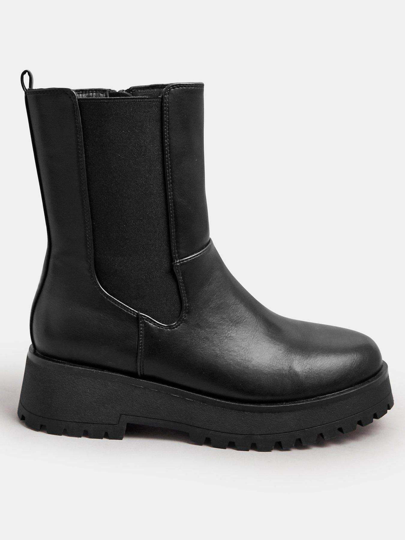 yours-wide-fit-chunky-wedge-chelsea-boot-black