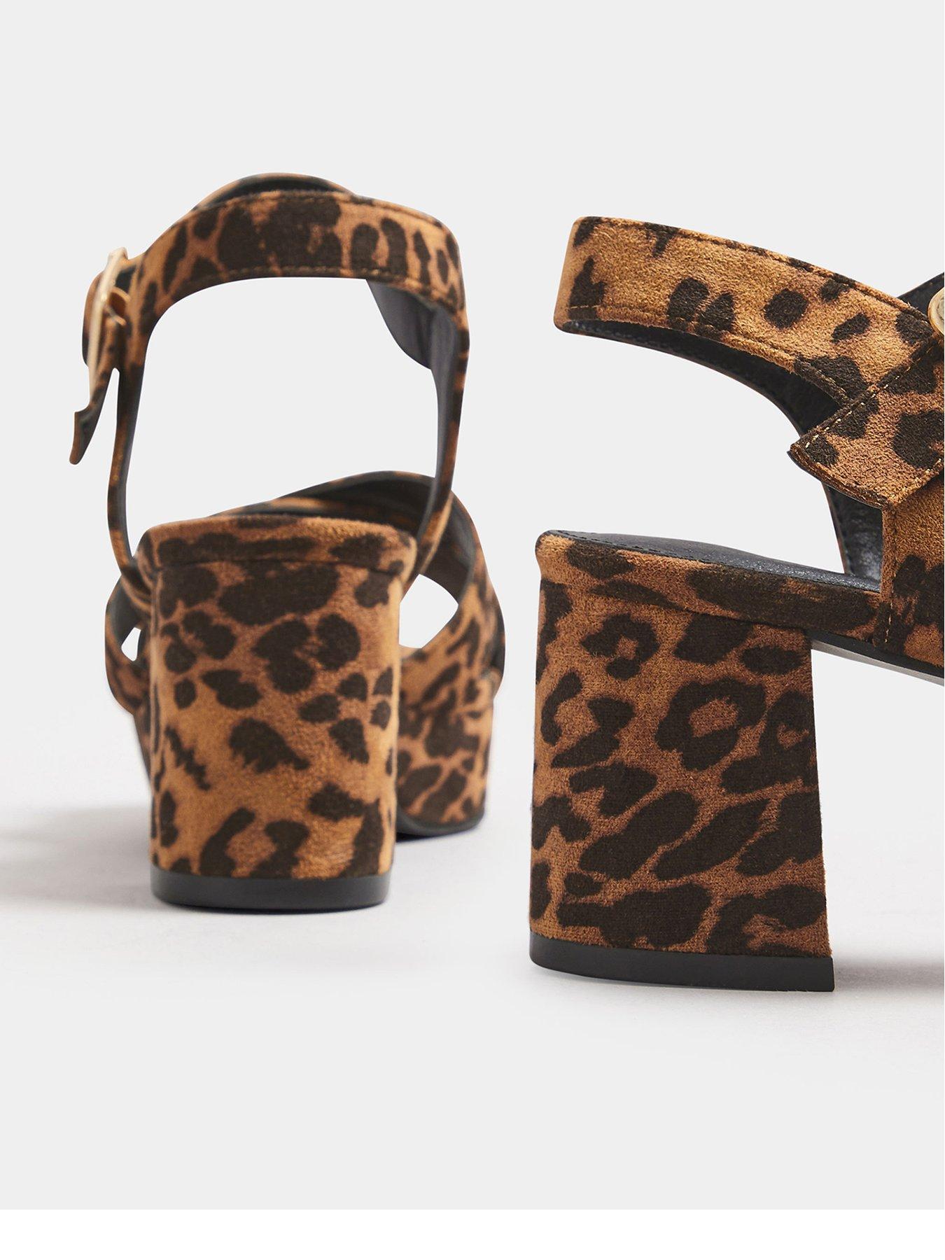 yours-extra-wide-fit-leopard-cross-over-strap-heelsback