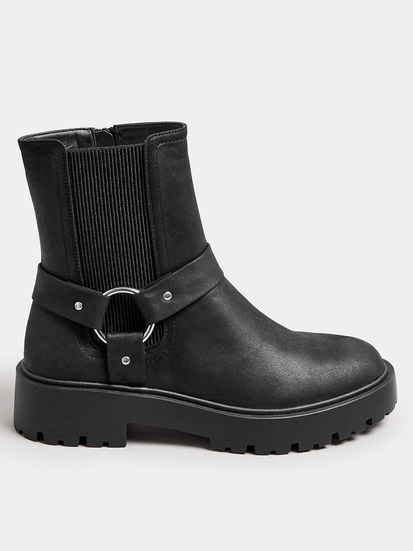 yours-wide-fit-chunky-biker-chelsea-boots-black