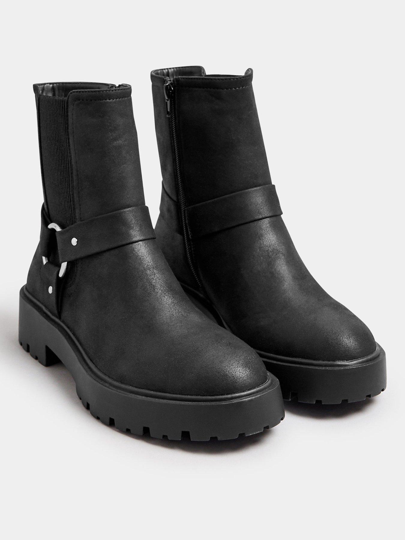 yours-extra-wide-fit-chunky-biker-chelsea-boot-blackstillFront