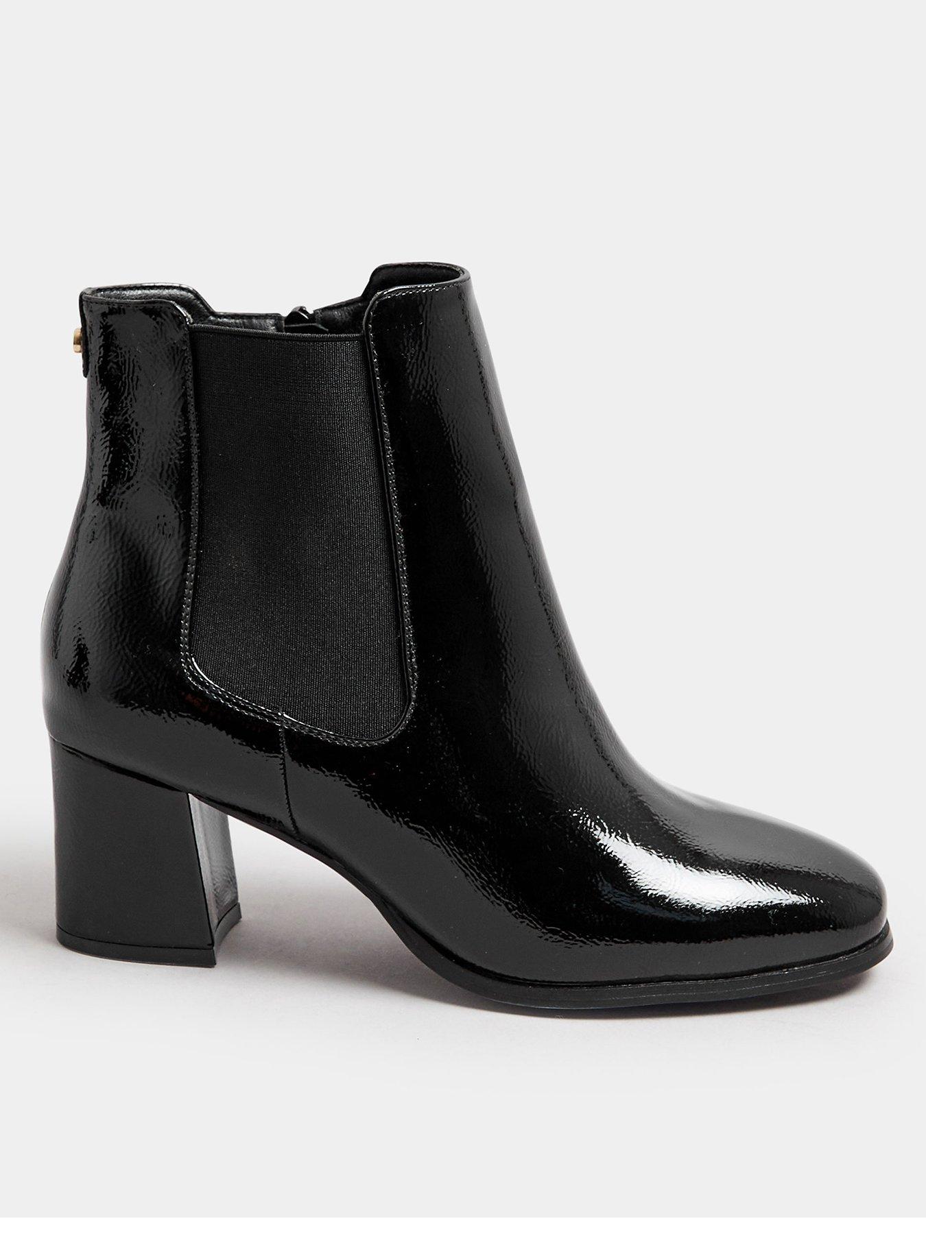 yours-extra-wide-fit-patent-block-chelsea-boot-black