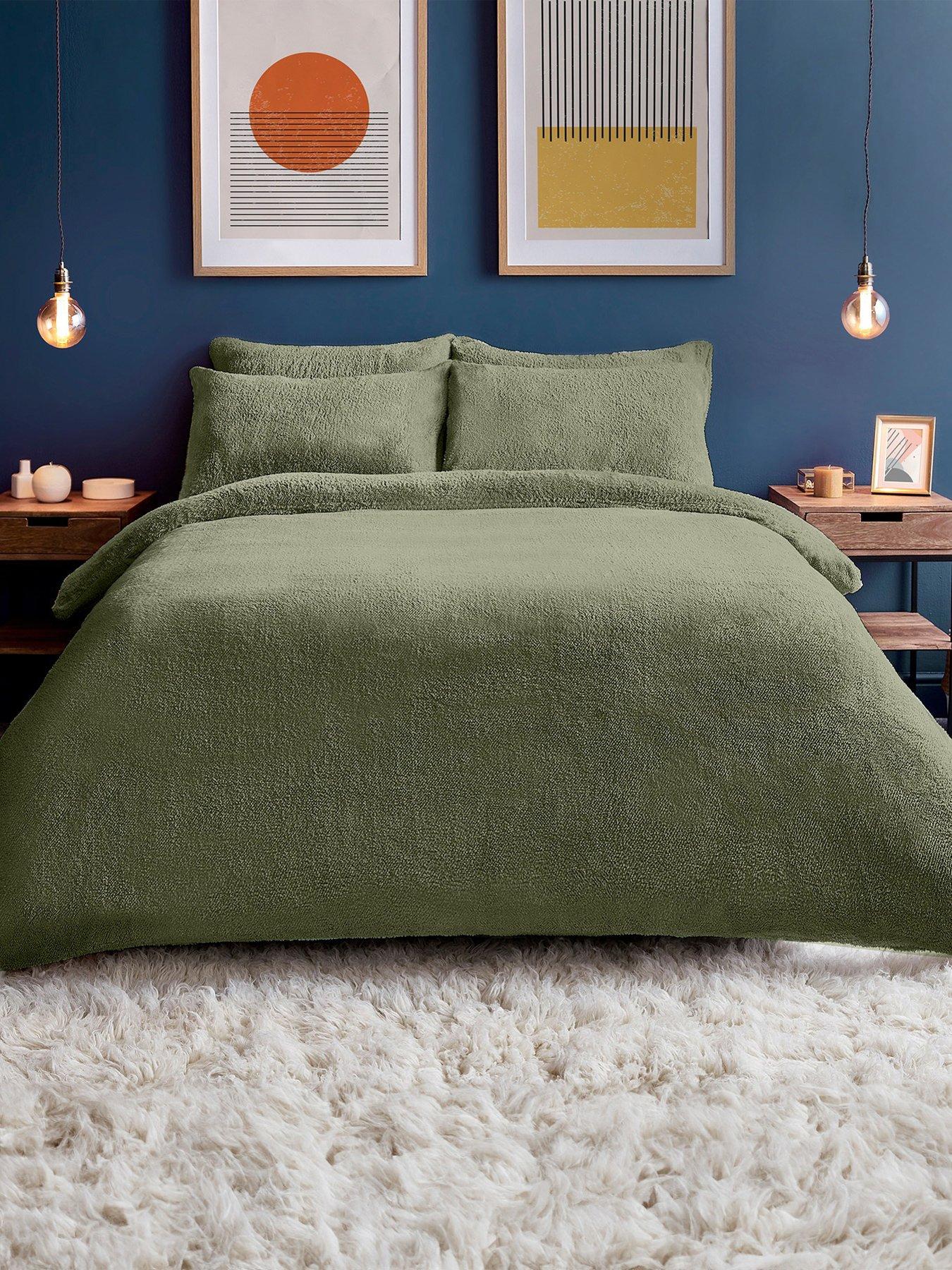 Silentnight Teddy Fleece Duvet Set - Sage - King | Very Ireland