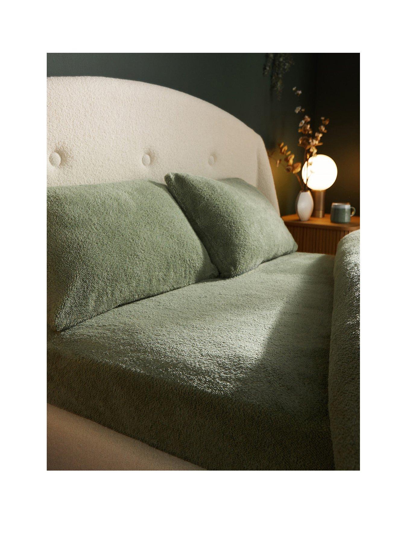 Image 1 of 6 of Silentnight Teddy Fleece Fitted Sheet - Sage - King