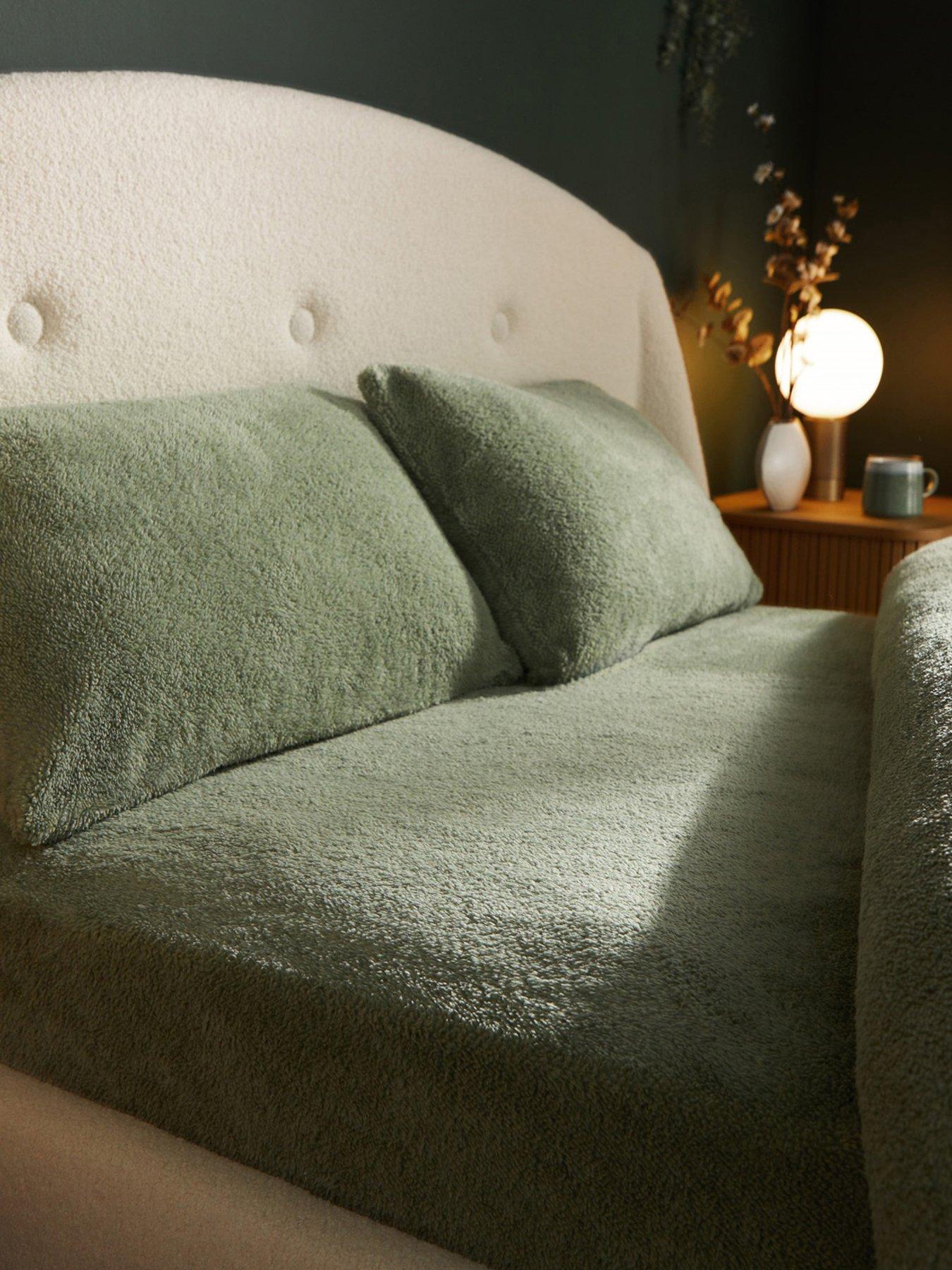 silentnight-teddy-fleece-fitted-sheet-sage-king