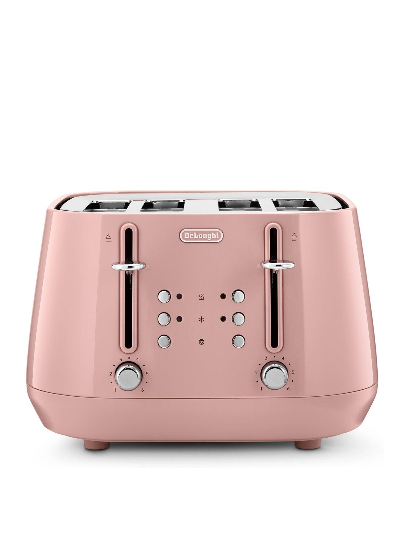 Image 1 of 8 of DeLonghi Eclettica 4-Slice&nbsp;Toaster - Pink