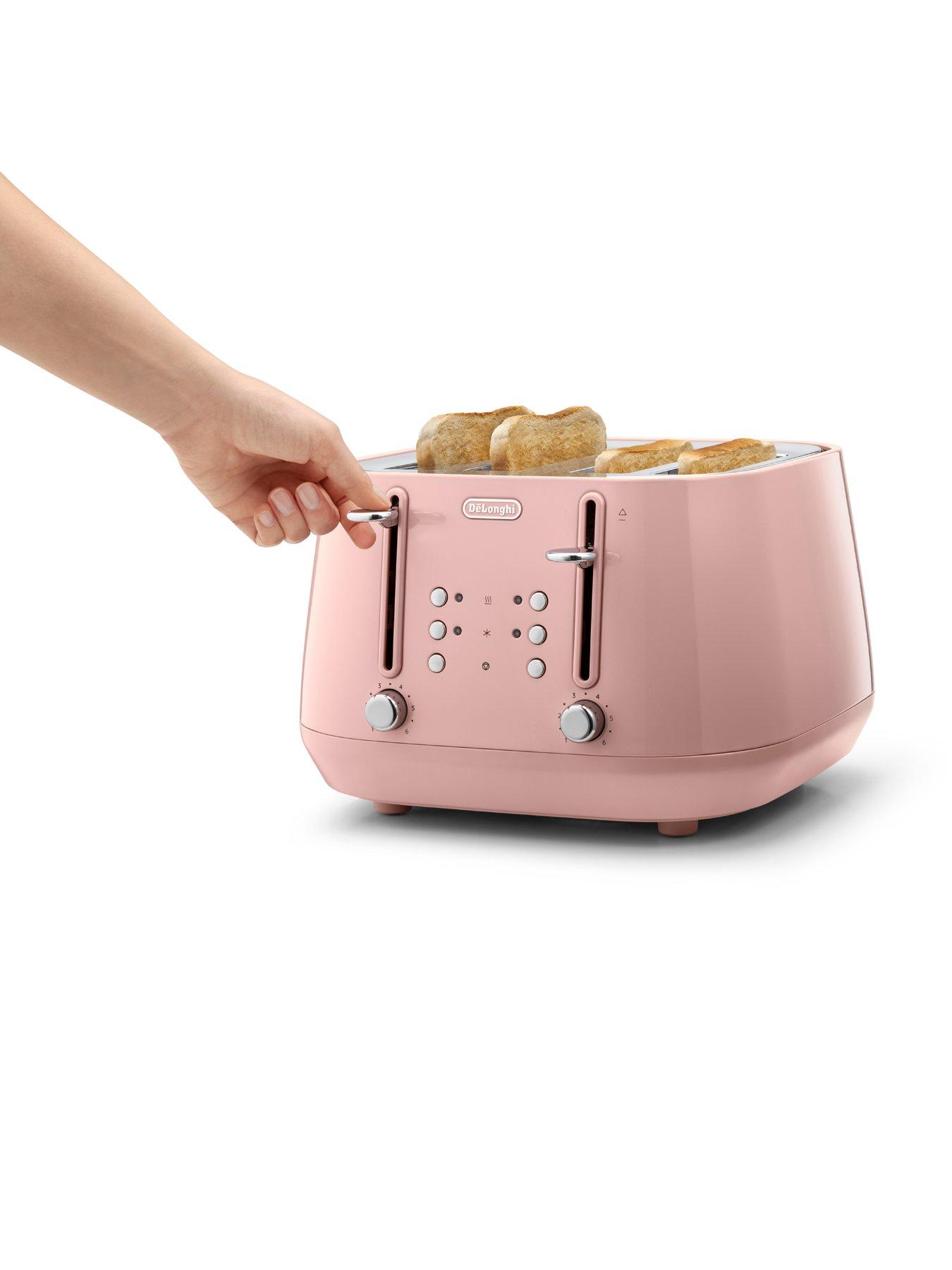 Image 3 of 8 of DeLonghi Eclettica 4-Slice&nbsp;Toaster - Pink