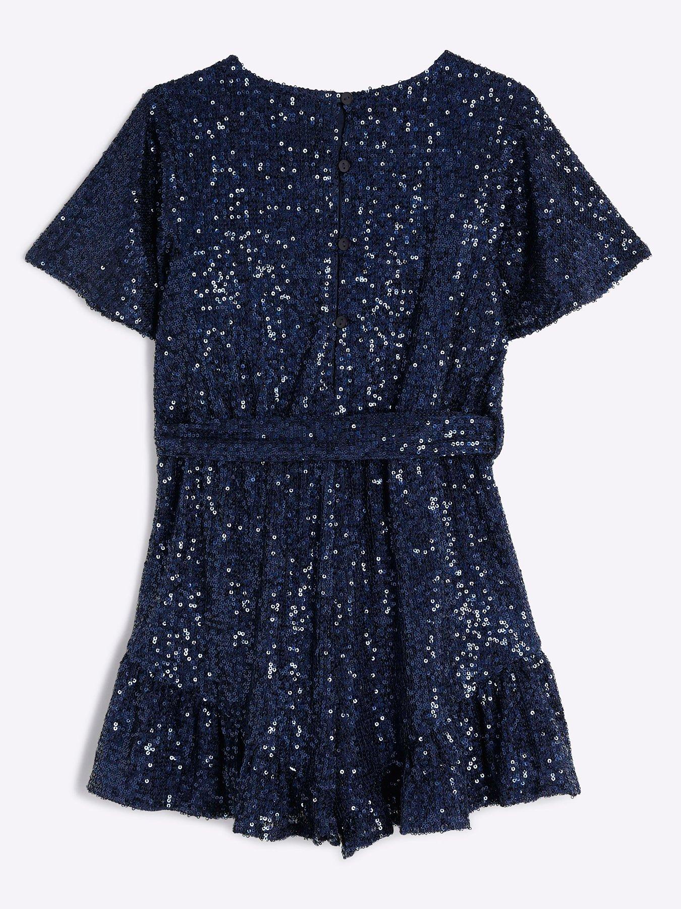 river-island-girls-sequin-belted-party-playsuit-navyback