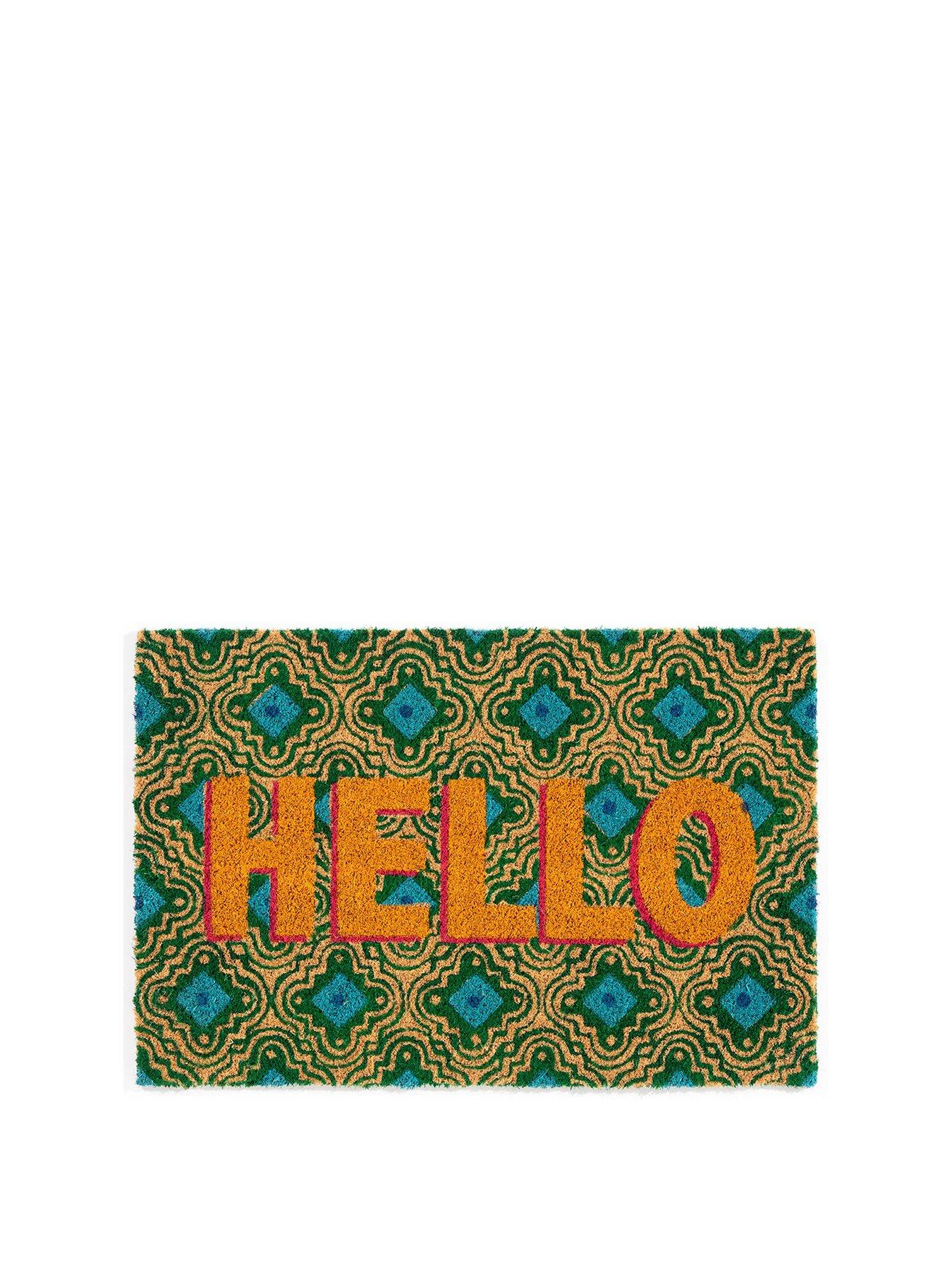 esselle-astley-hello-printed-pvc-backed-coir-40x60cm-doormatstillFront