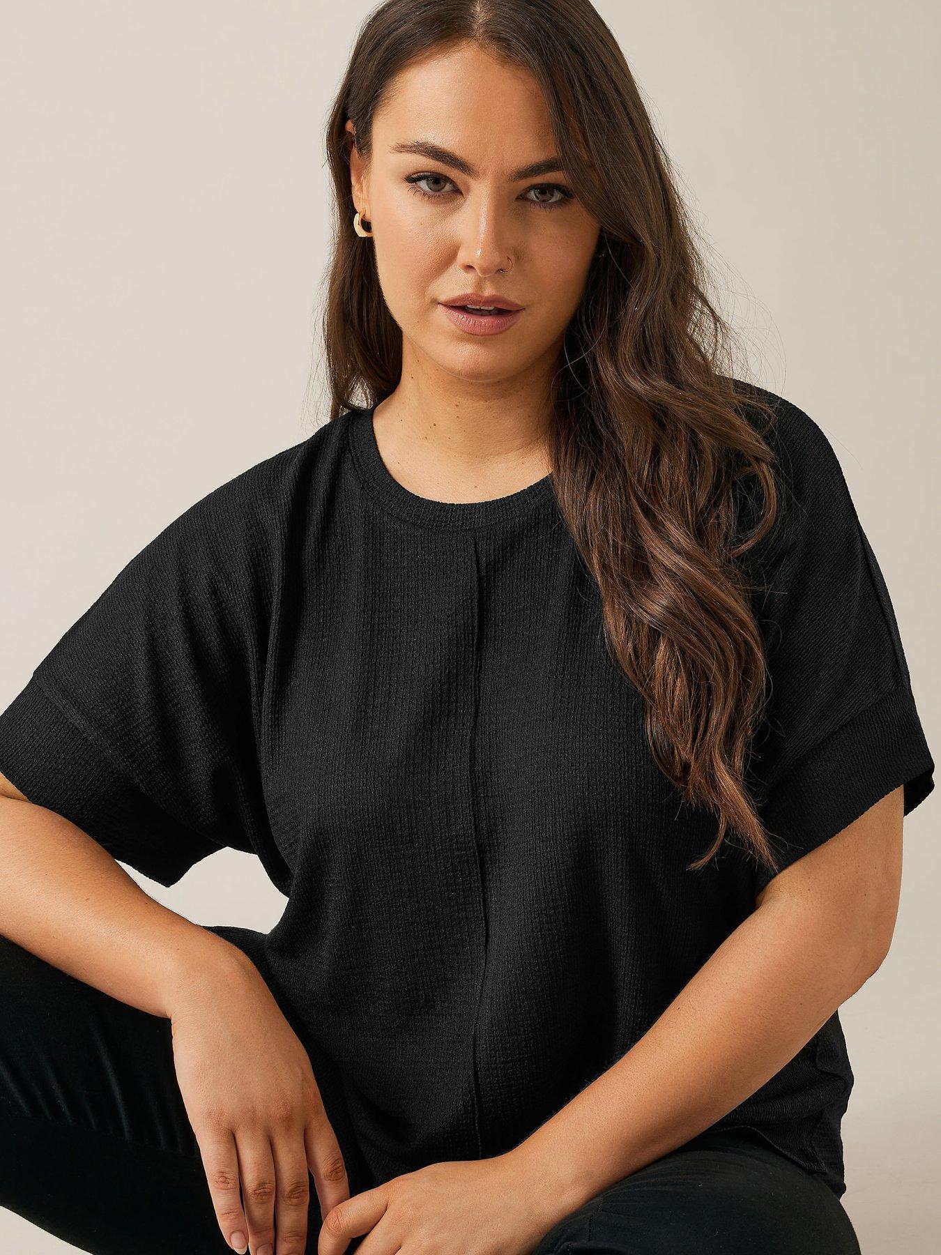 evans-textured-seam-detail-top-blackoutfit