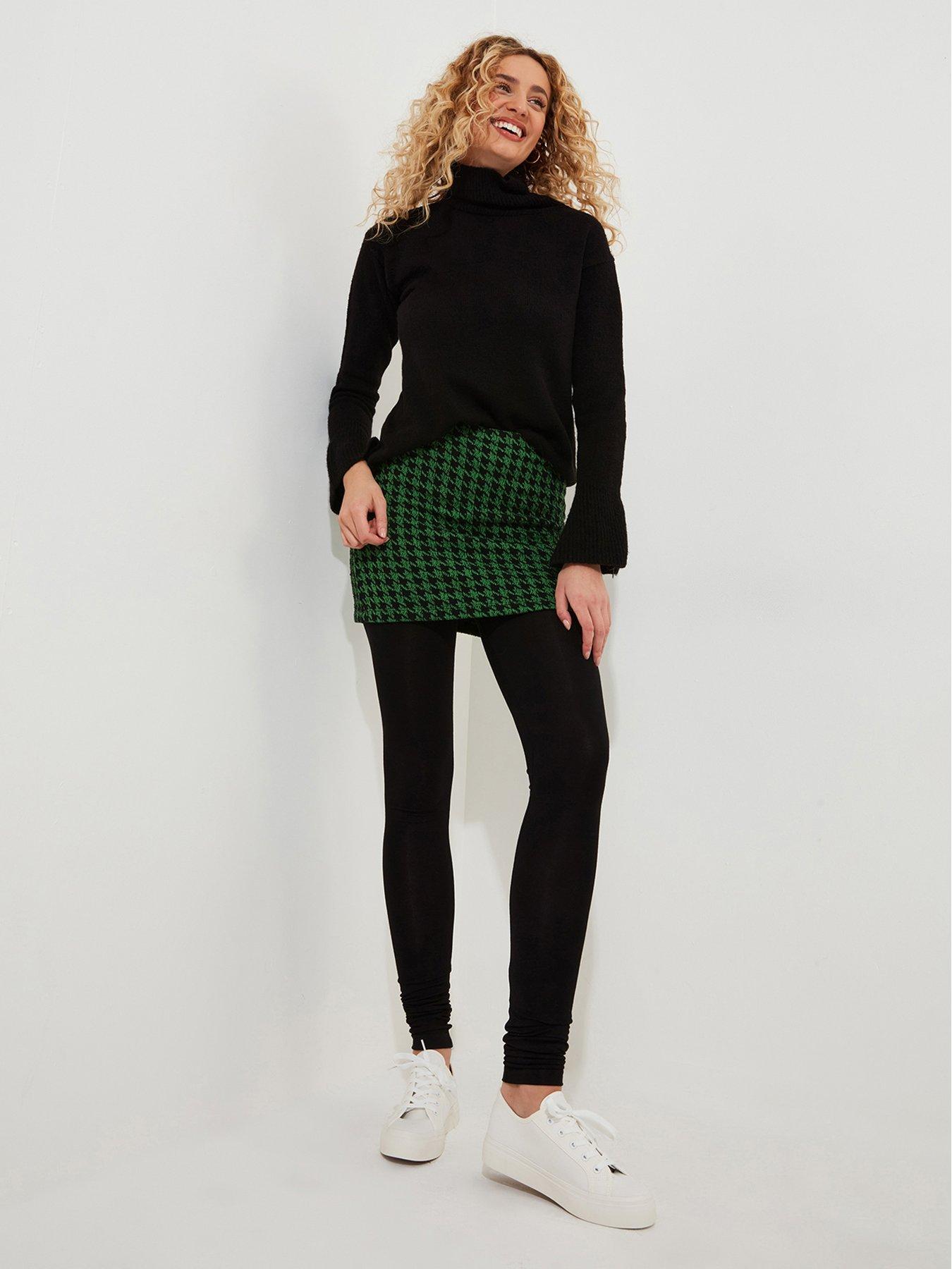 joe-browns-rock-dogtooth-skirted-legging--greenstillFront