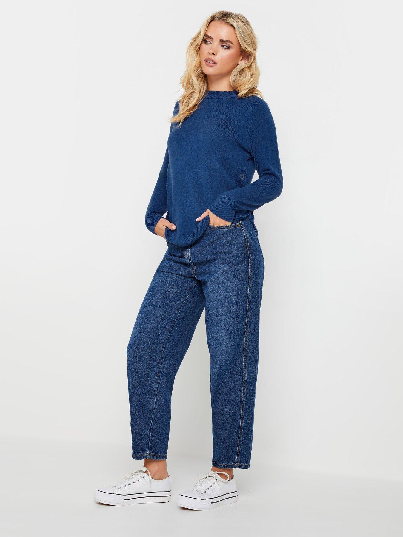 pixiegirl-petite-button-side-jumper-blueback