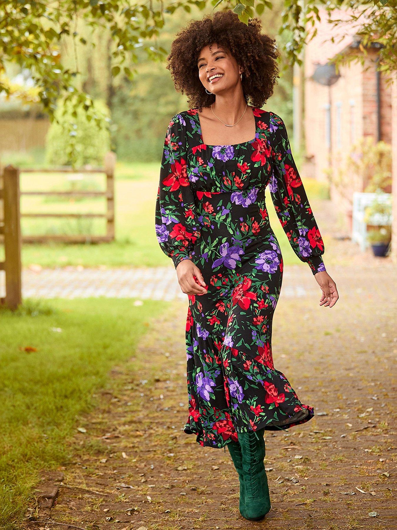 Joe Browns Shona Floral Print Midaxi Dress - Multi
