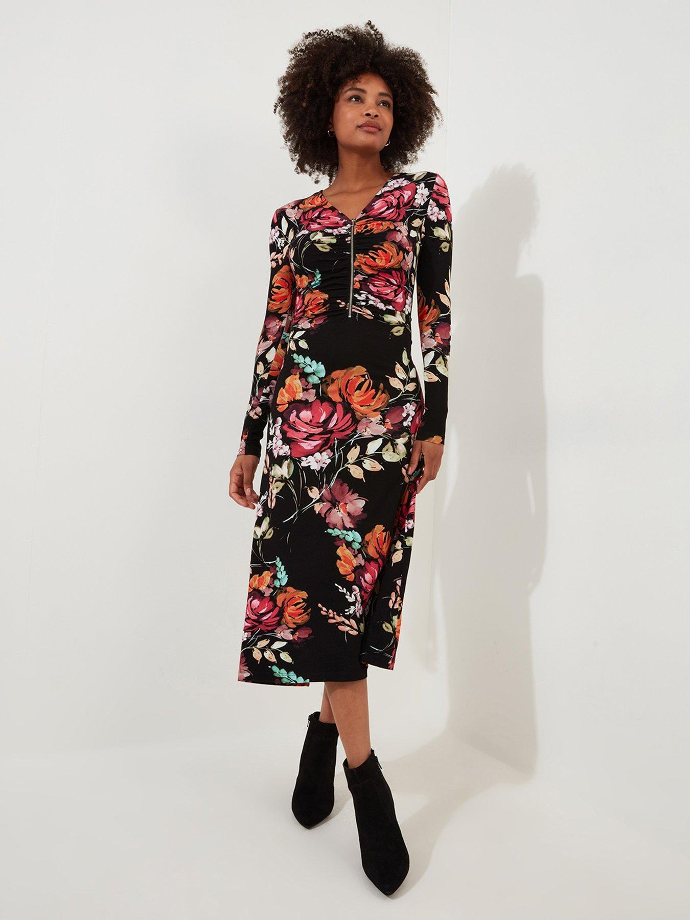 Image of Joe Browns Lucy Zip Through Jersey Dress -black