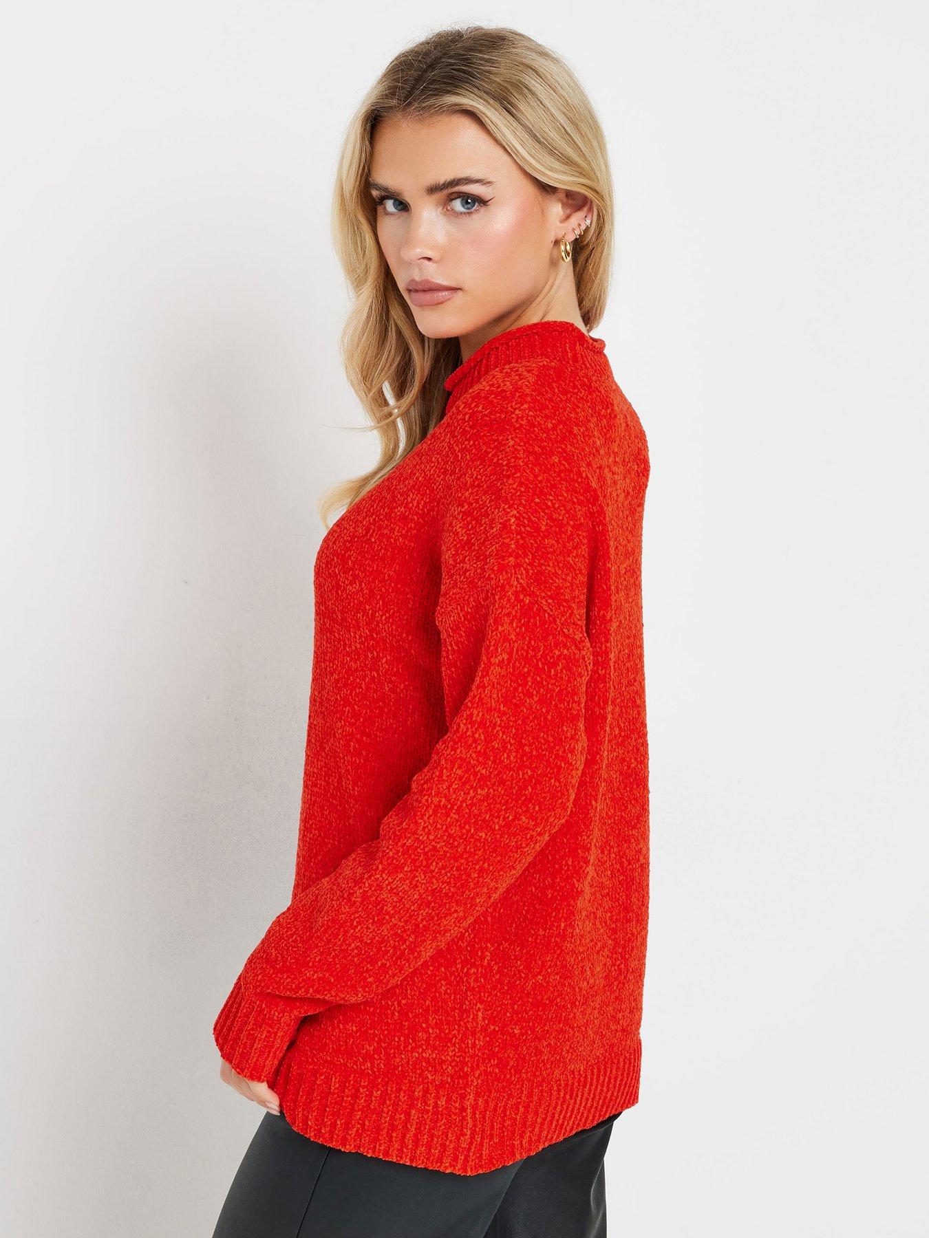 pixiegirl-petite-chenille-jumper-redstillFront