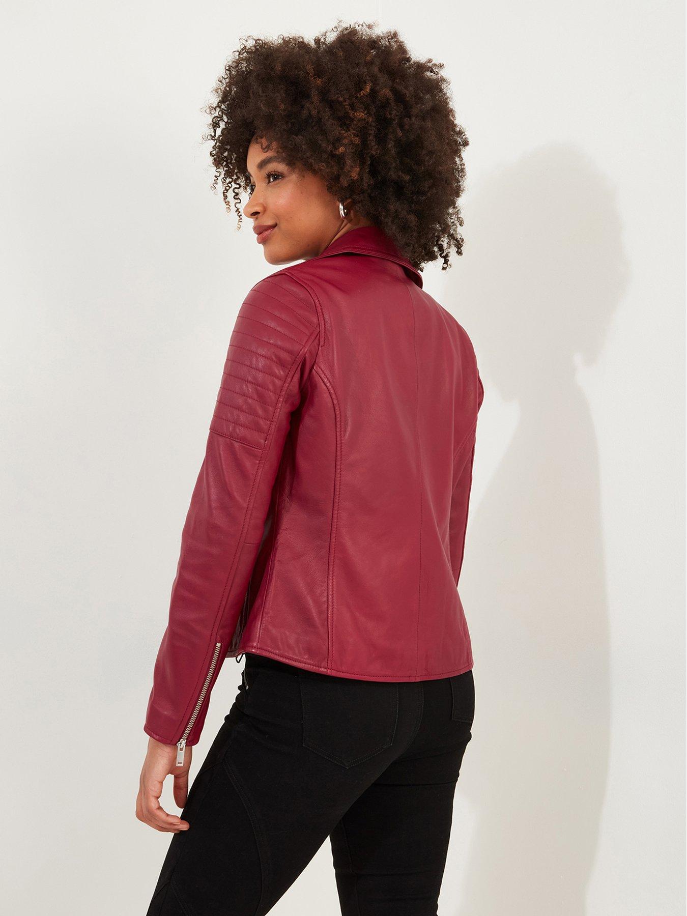 joe-browns-stitch-detail-biker-jacket--pinkstillFront