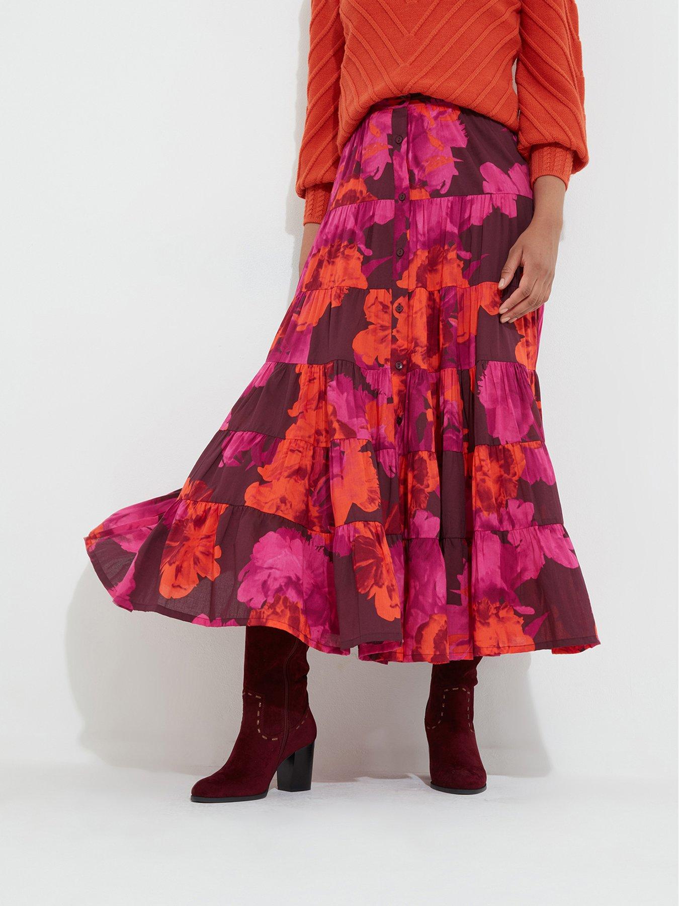 Image 1 of 5 of Joe Browns Stunning Florals Skirt -pink