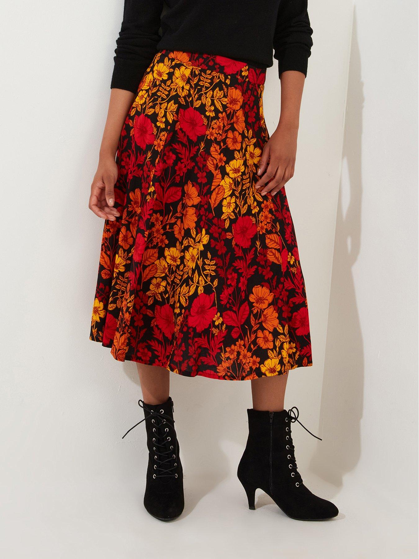 joe-browns-printed-floral-skirt-black