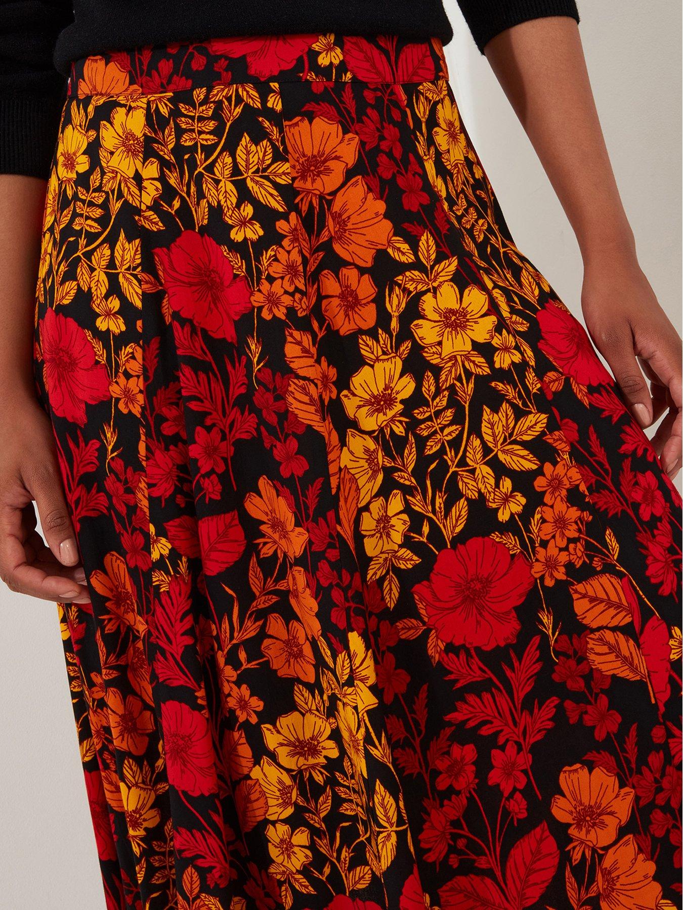 joe-browns-printed-floral-skirt-blackoutfit