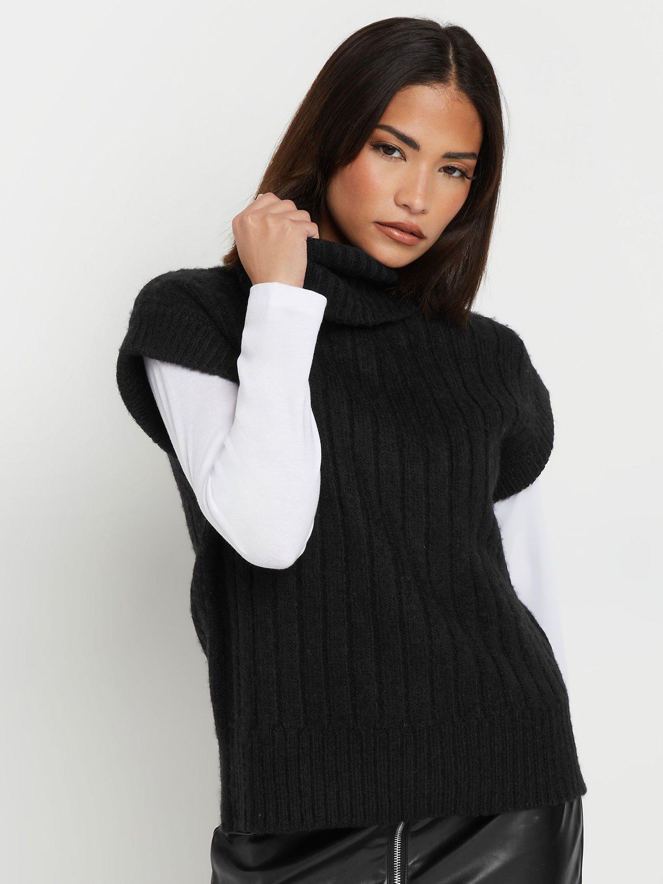 pixiegirl-petite-roll-neck-rib-vestfront