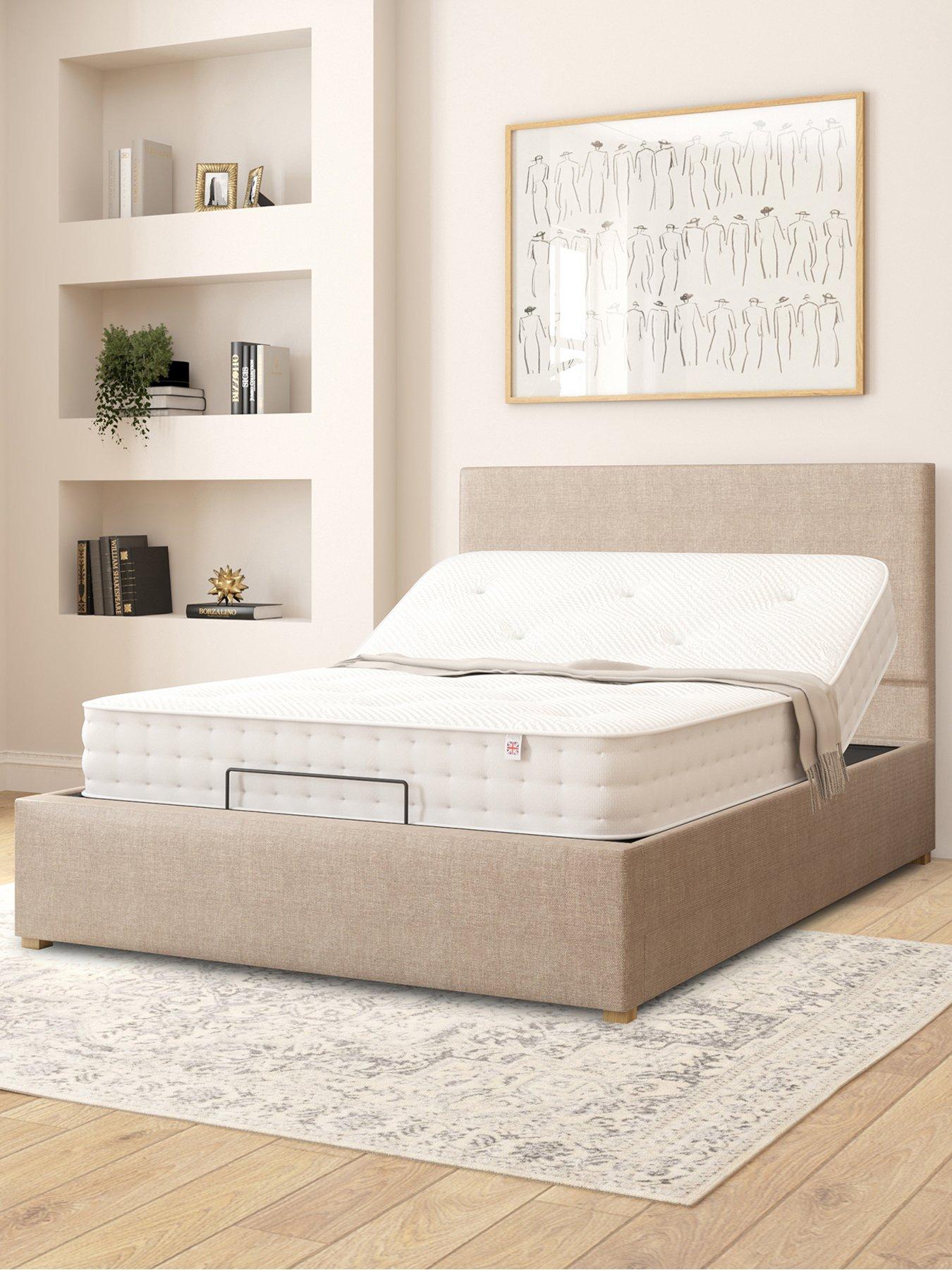 aspire-garland-natural-linen-adjustable-bed-and-mattress
