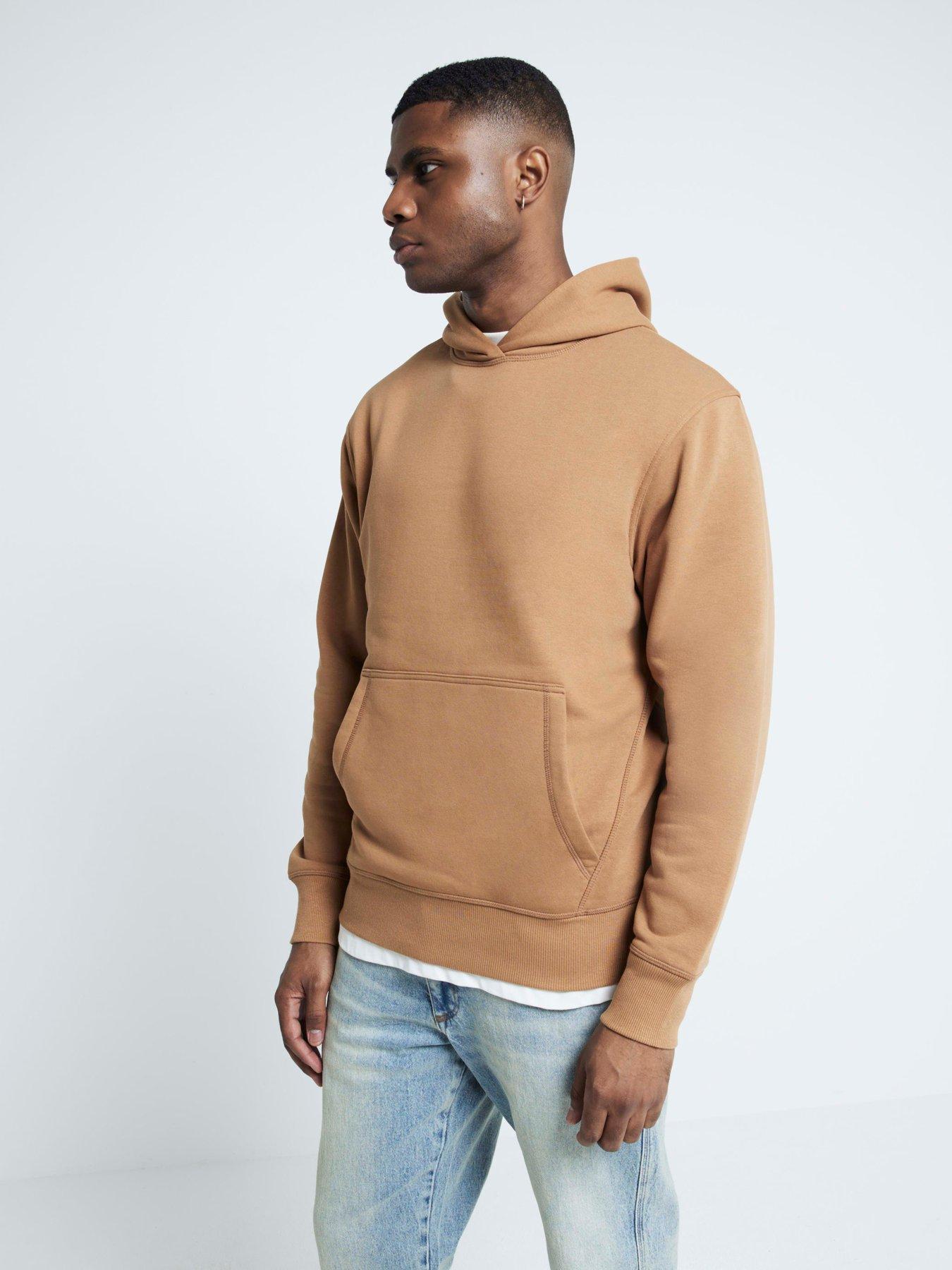 river-island-essential-hoodie-brown