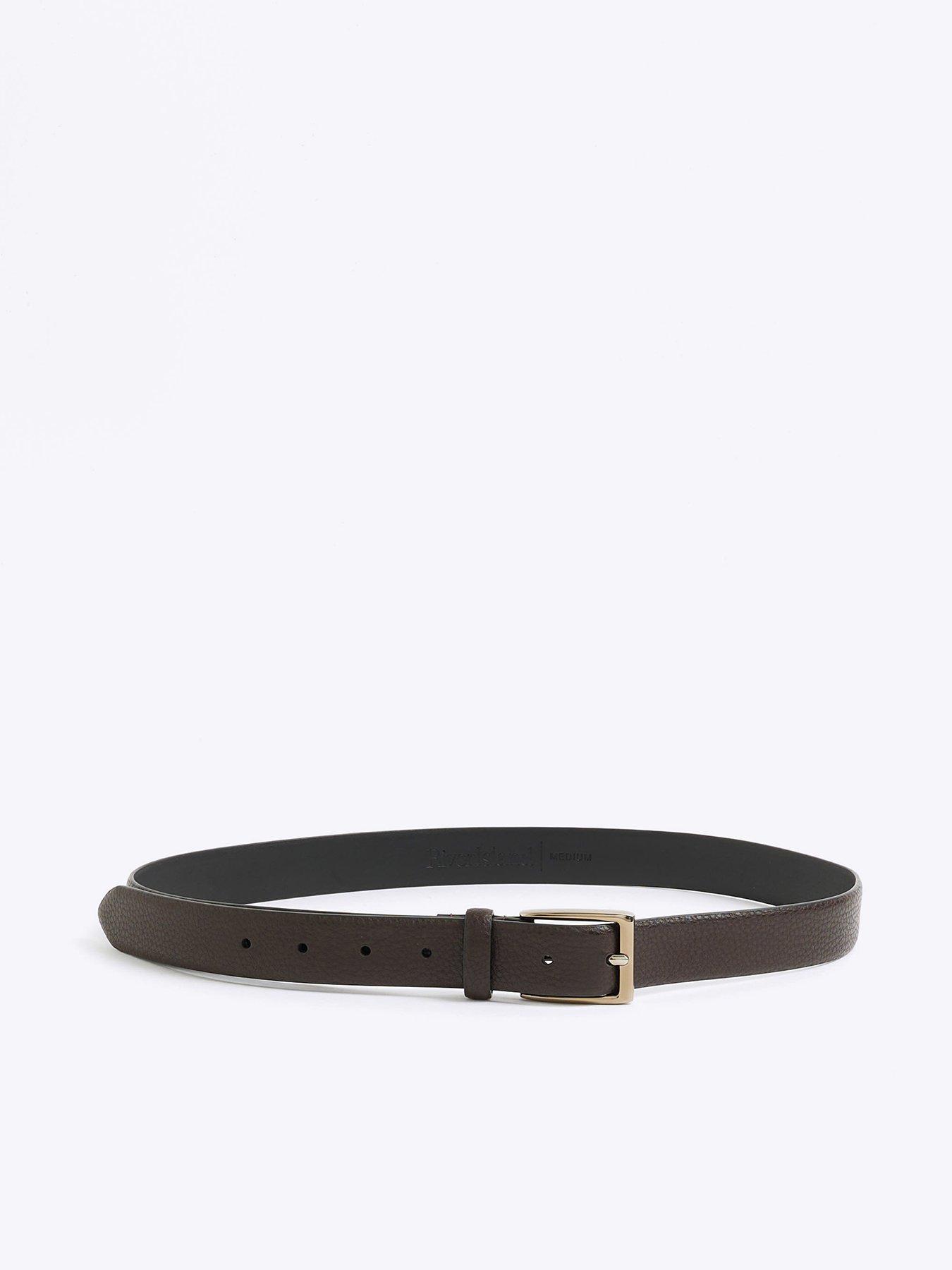 river-island-river-island-choc-faux-pebble-leather-belt