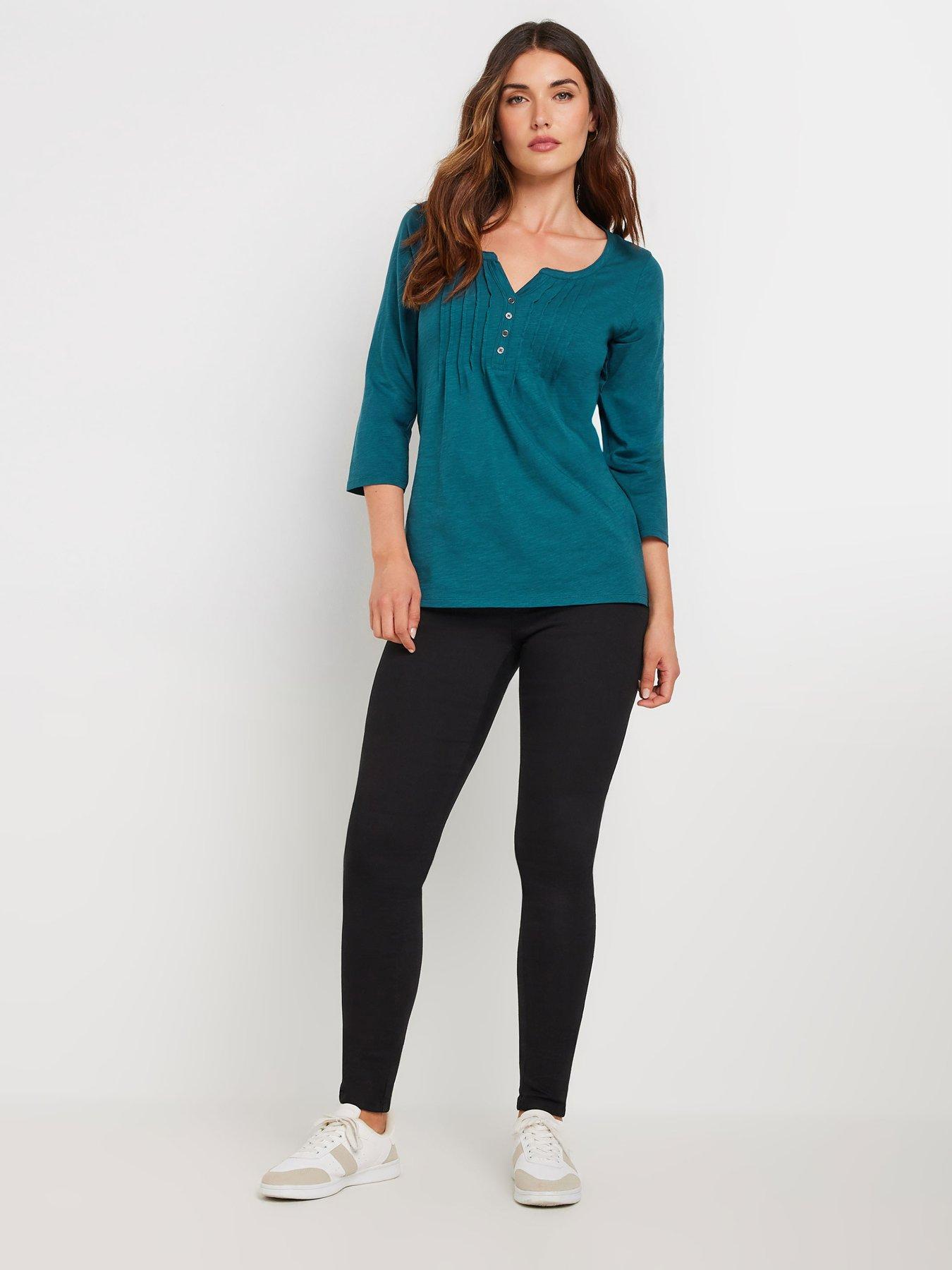 long-tall-sally-tall-34-sleeve-pintuck-topback