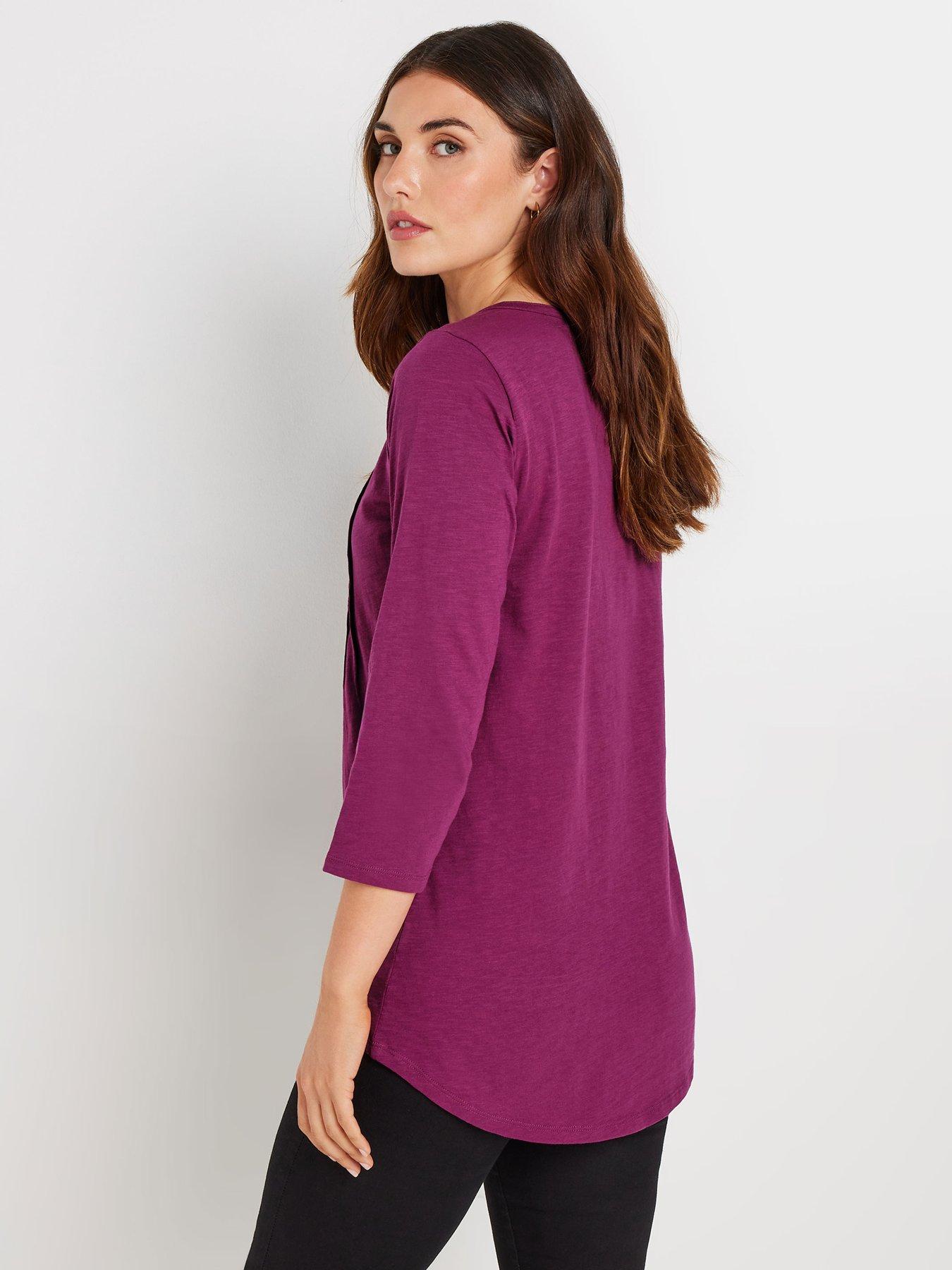 long-tall-sally-tall-34-sleeve-pintuck-topstillFront