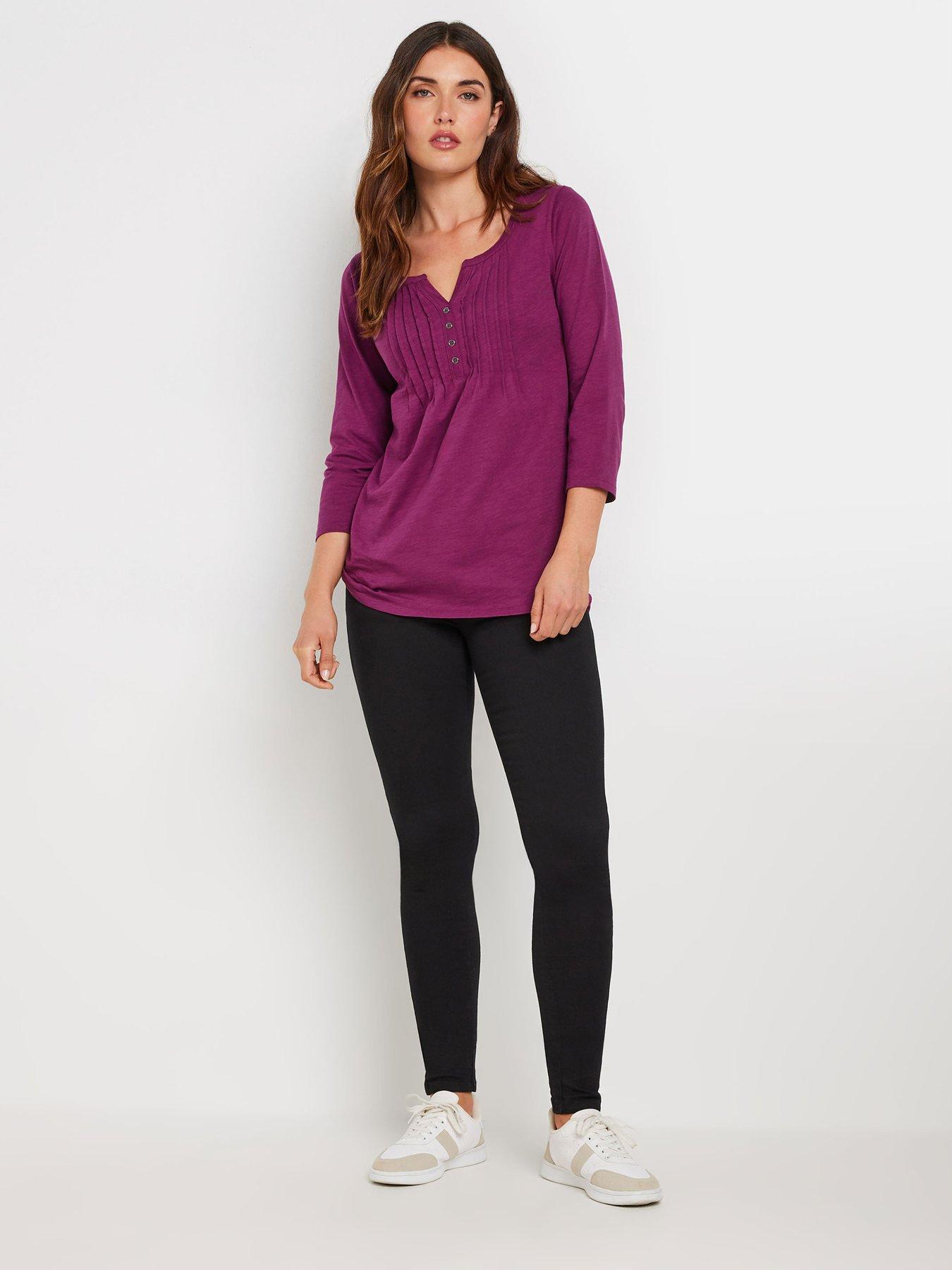 long-tall-sally-tall-34-sleeve-pintuck-topback