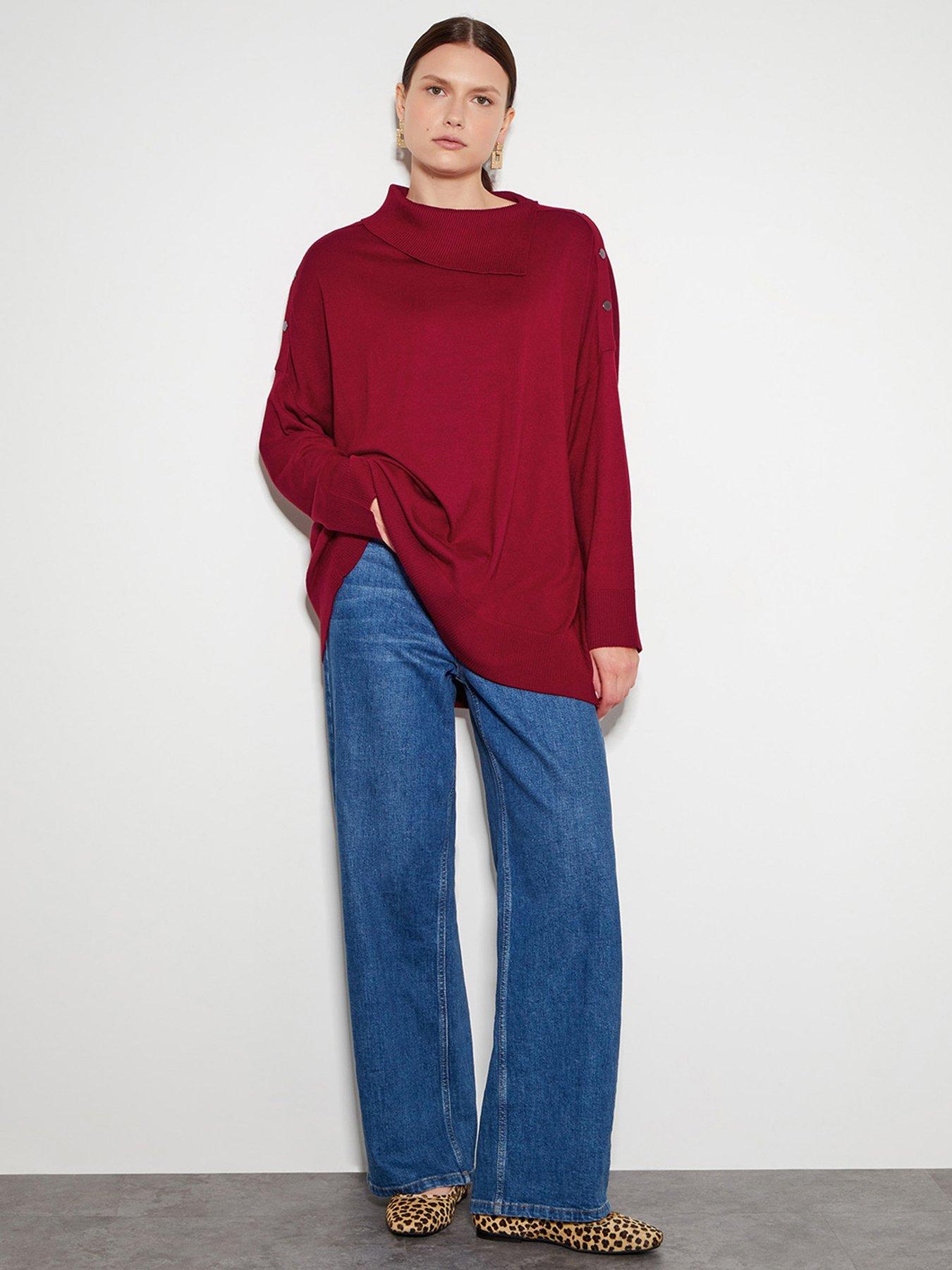 monsoon-beth-button-jumper-redback