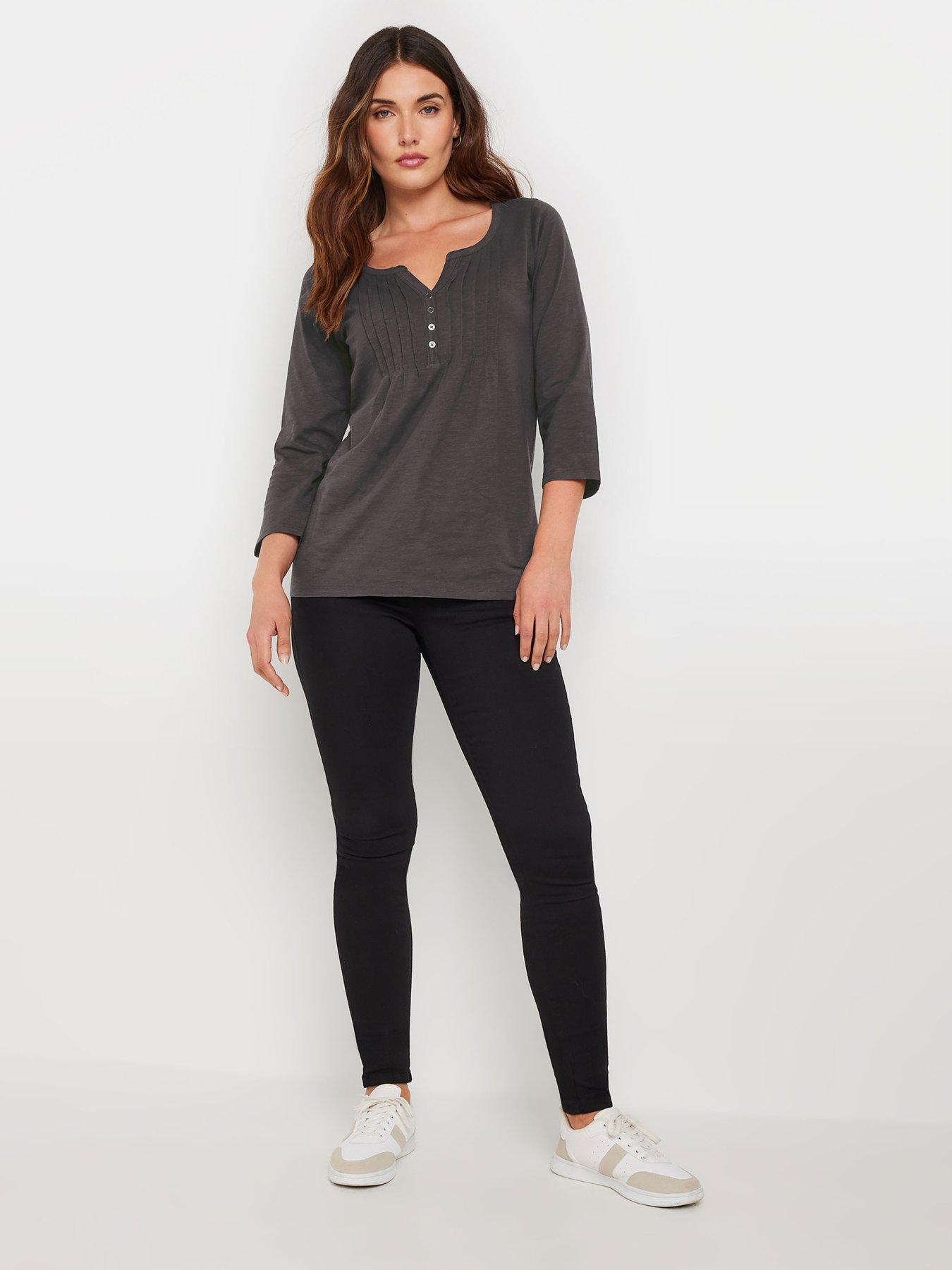 long-tall-sally-tall-34-sleeve-pintuck-topback