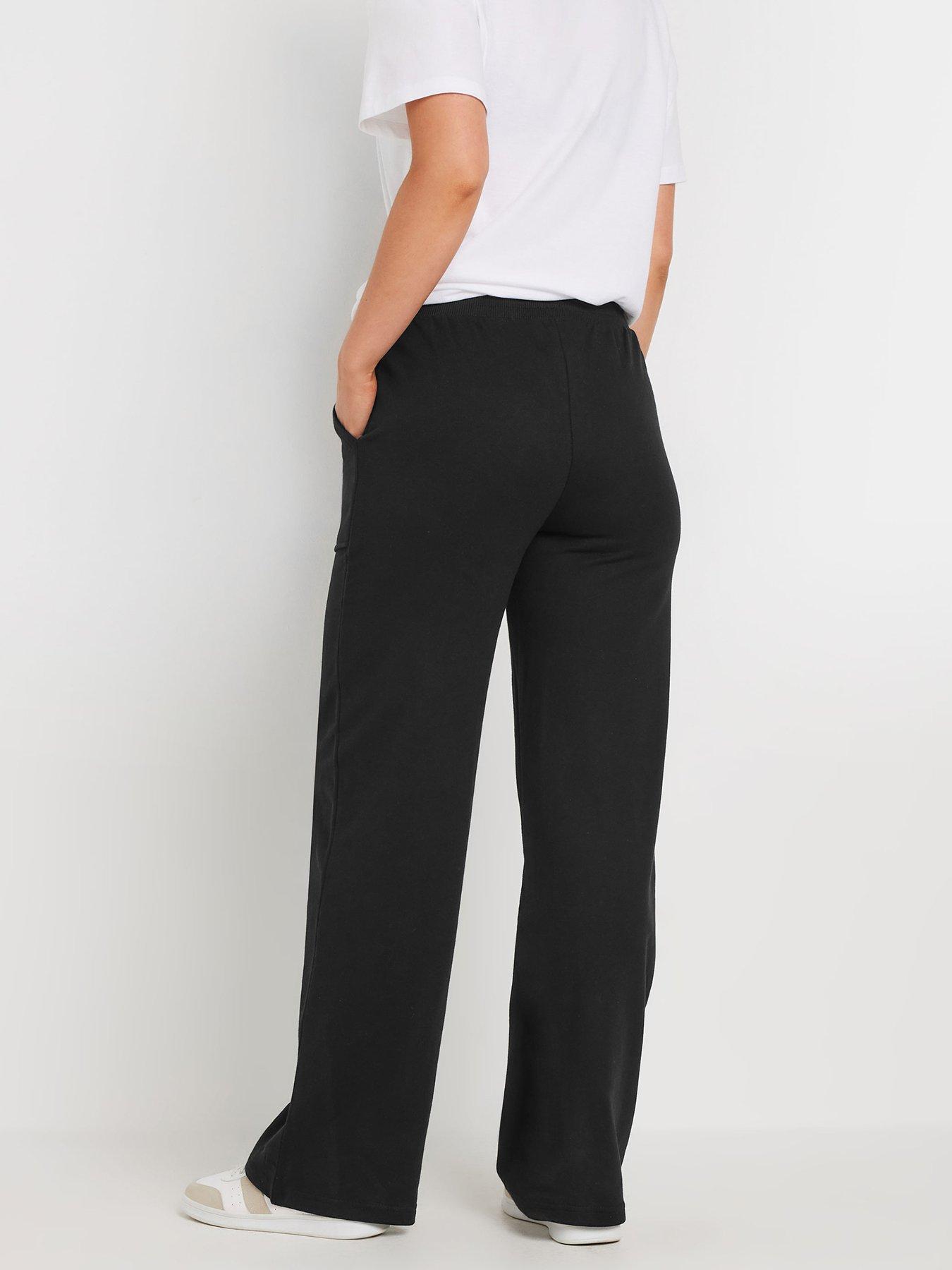 long-tall-sally-patch-pocket-wide-leg-jogger-blackstillFront