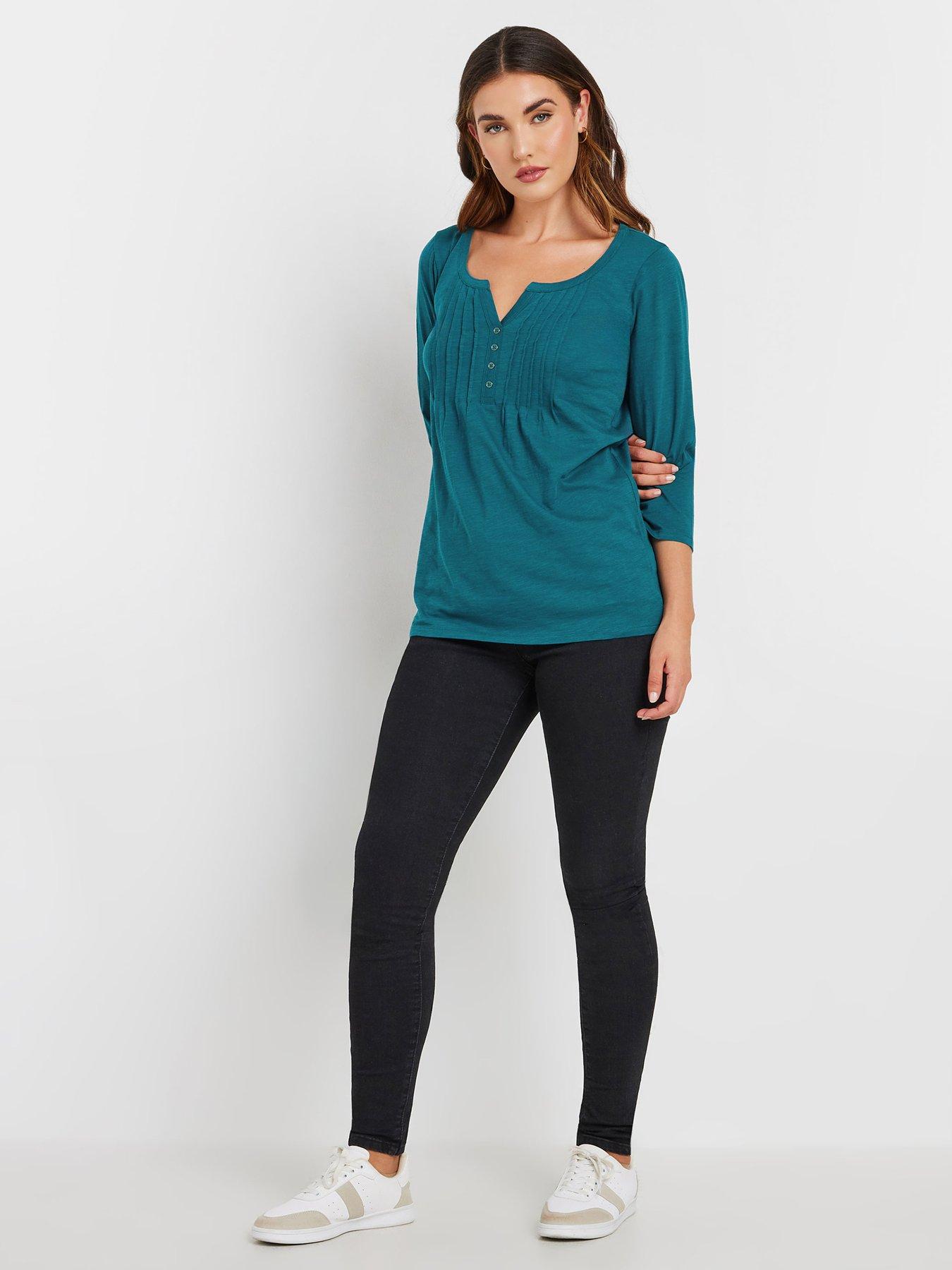 long-tall-sally-tall-2-pack-34-sleeve-pintuck-topoutfit