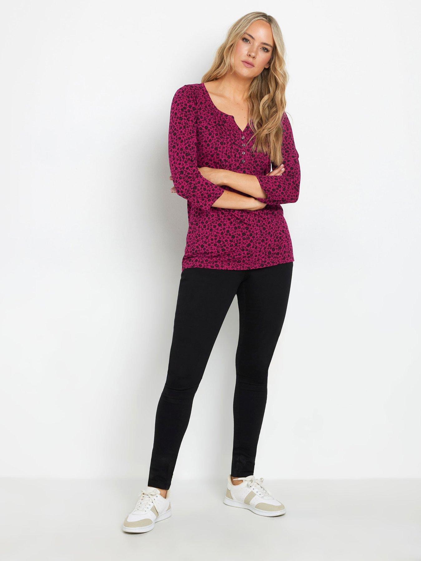 long-tall-sally-tall-34-sleeve-pintuck-topback