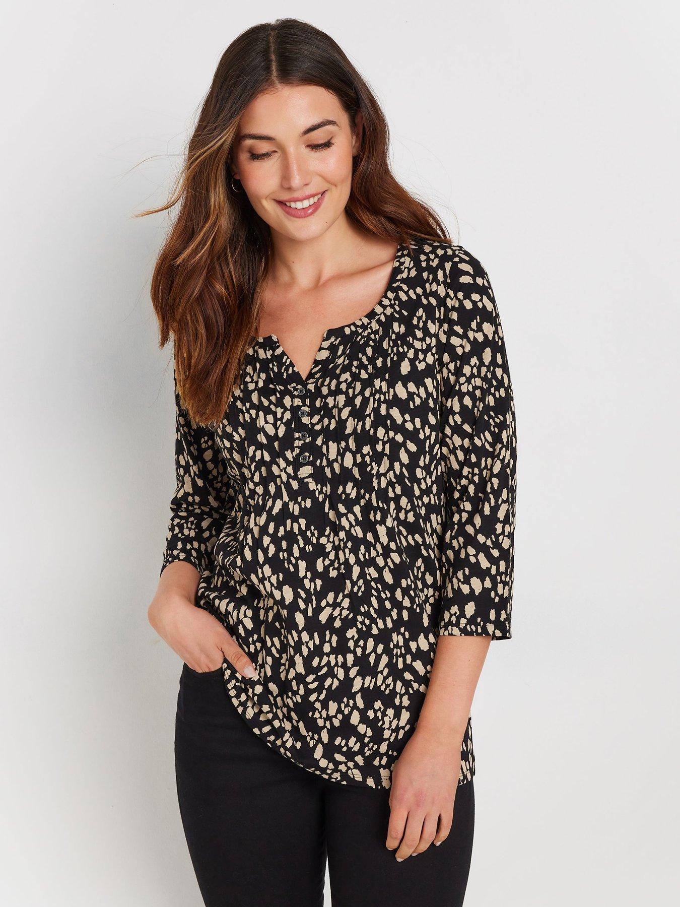 long-tall-sally-34-sleeve-pintuck-top-natural