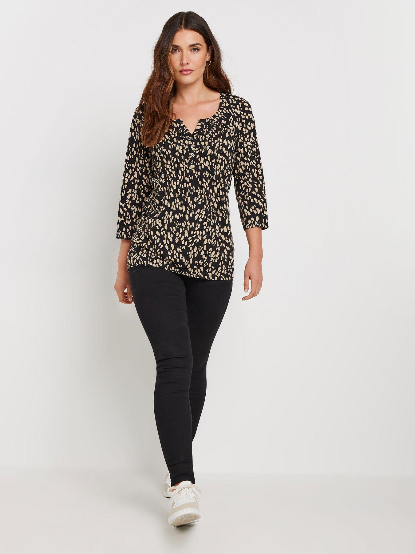 long-tall-sally-tall-34-sleeve-pintuck-topback