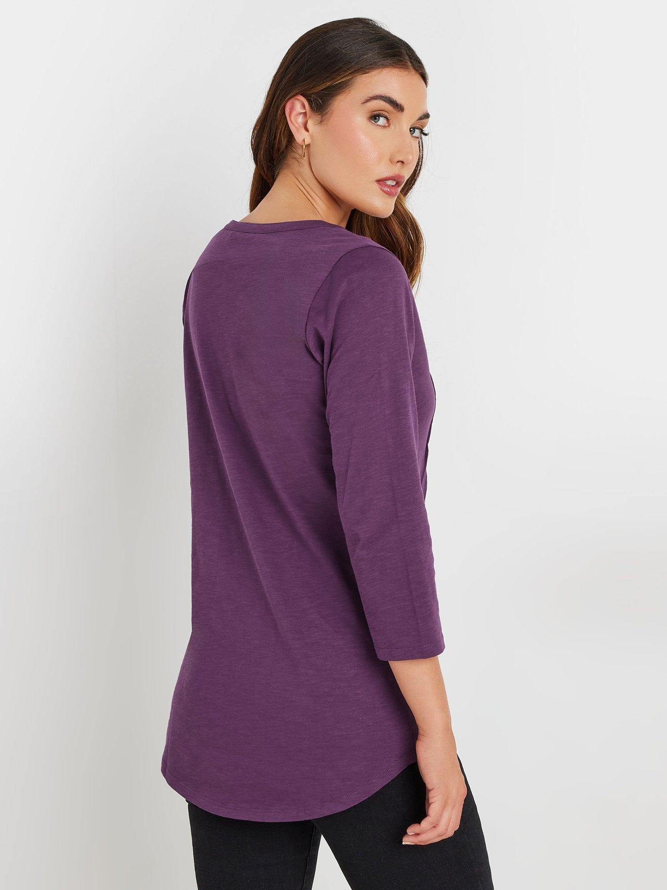 long-tall-sally-tall-34-sleeve-pintuck-topstillFront