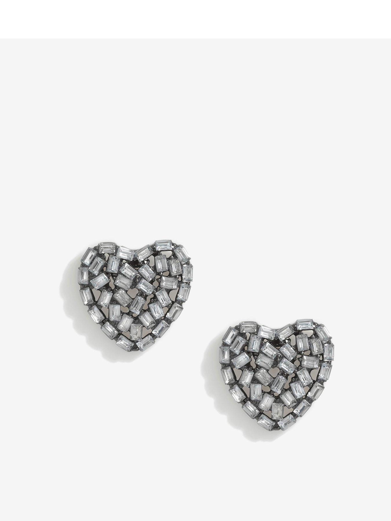 Mood Haematite Heart Stud Earrings