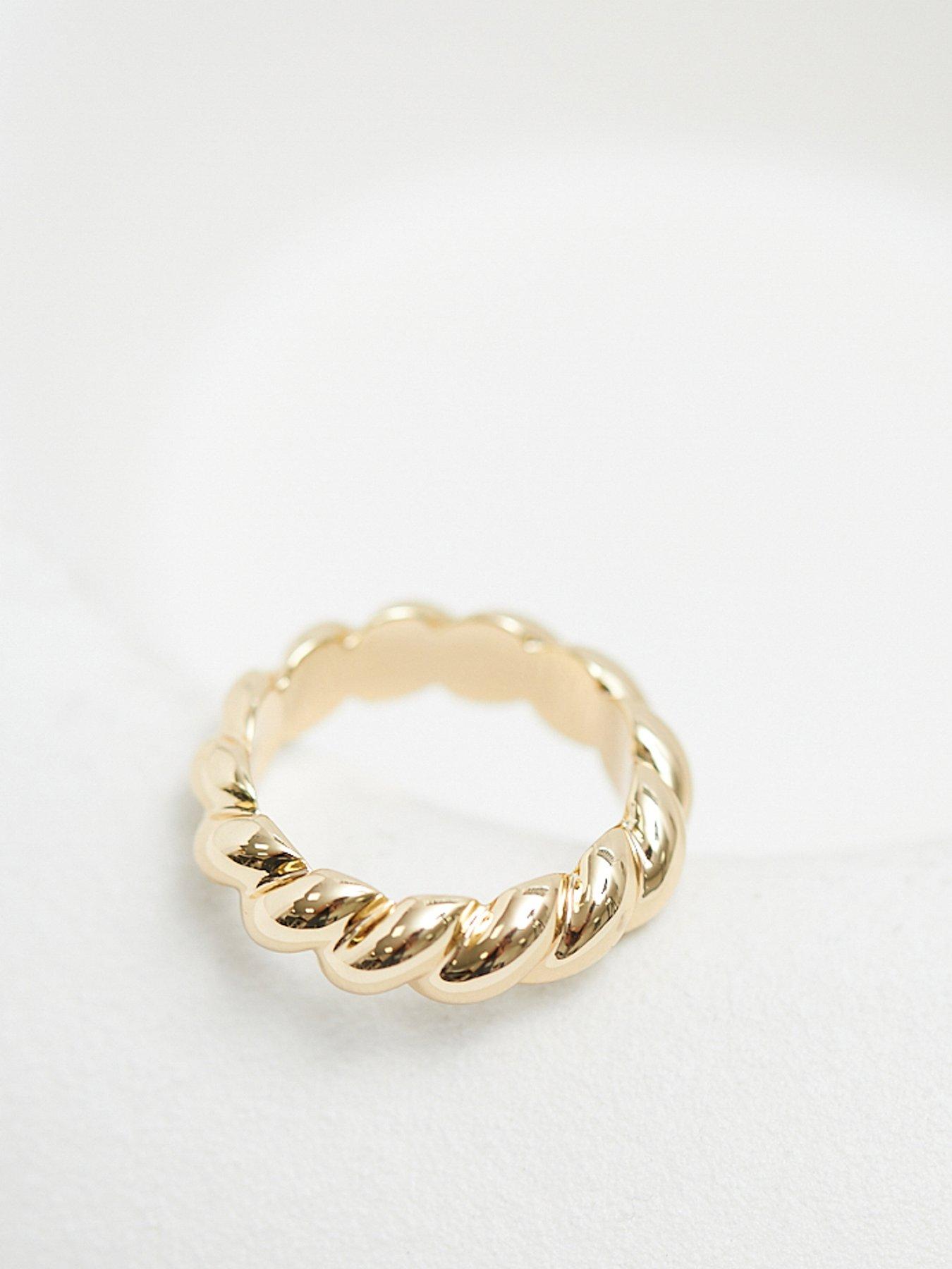 jon-richard-gold-plated-polished-twisted-ringfront