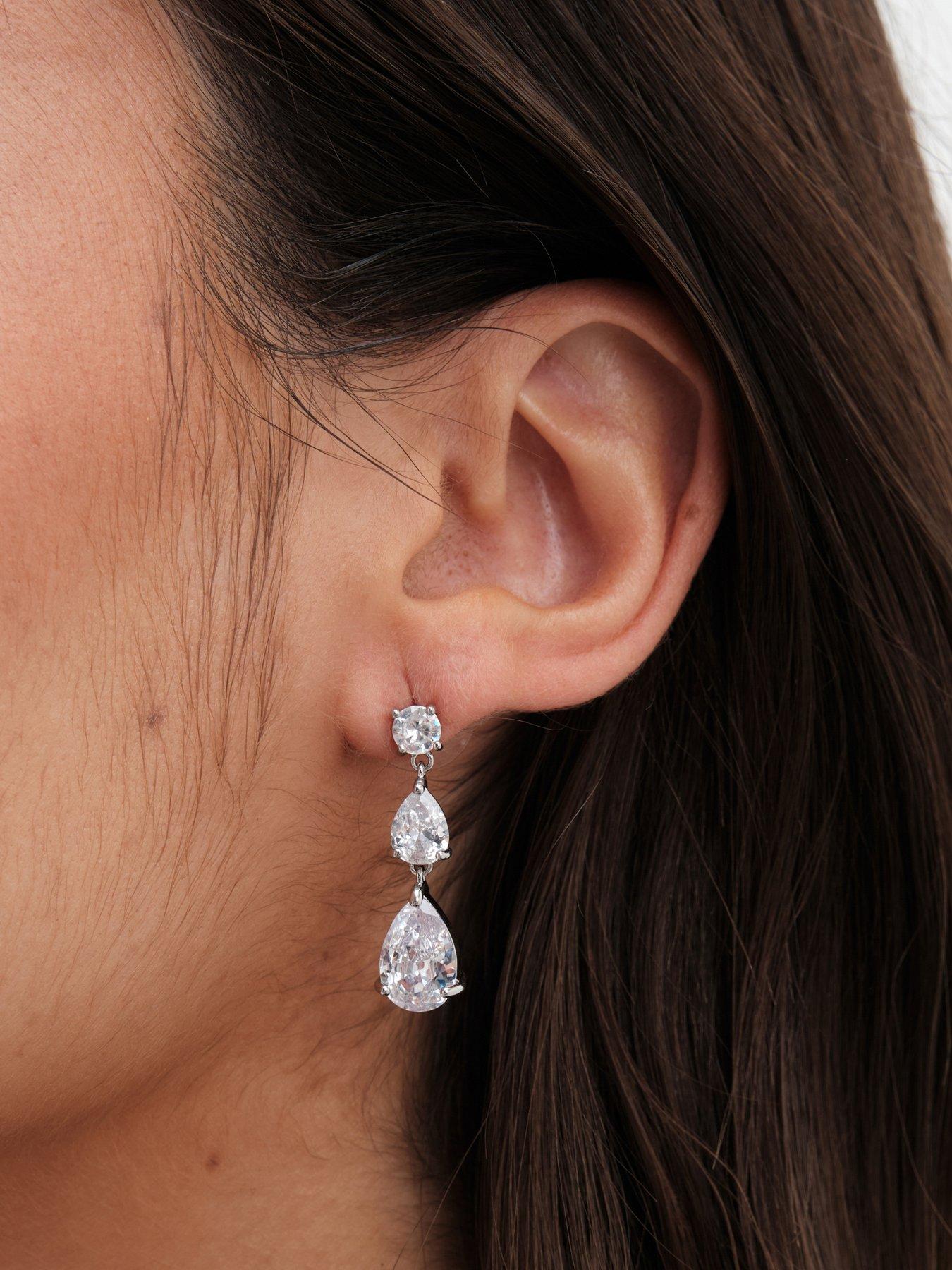 jon-richard-rhodium-plated-cubic-zirconia-triple-peardrop-earringsstillFront